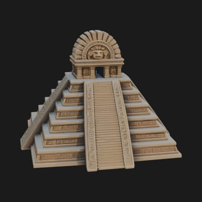 Step Pyramid Temple Design 10 3D Print Model