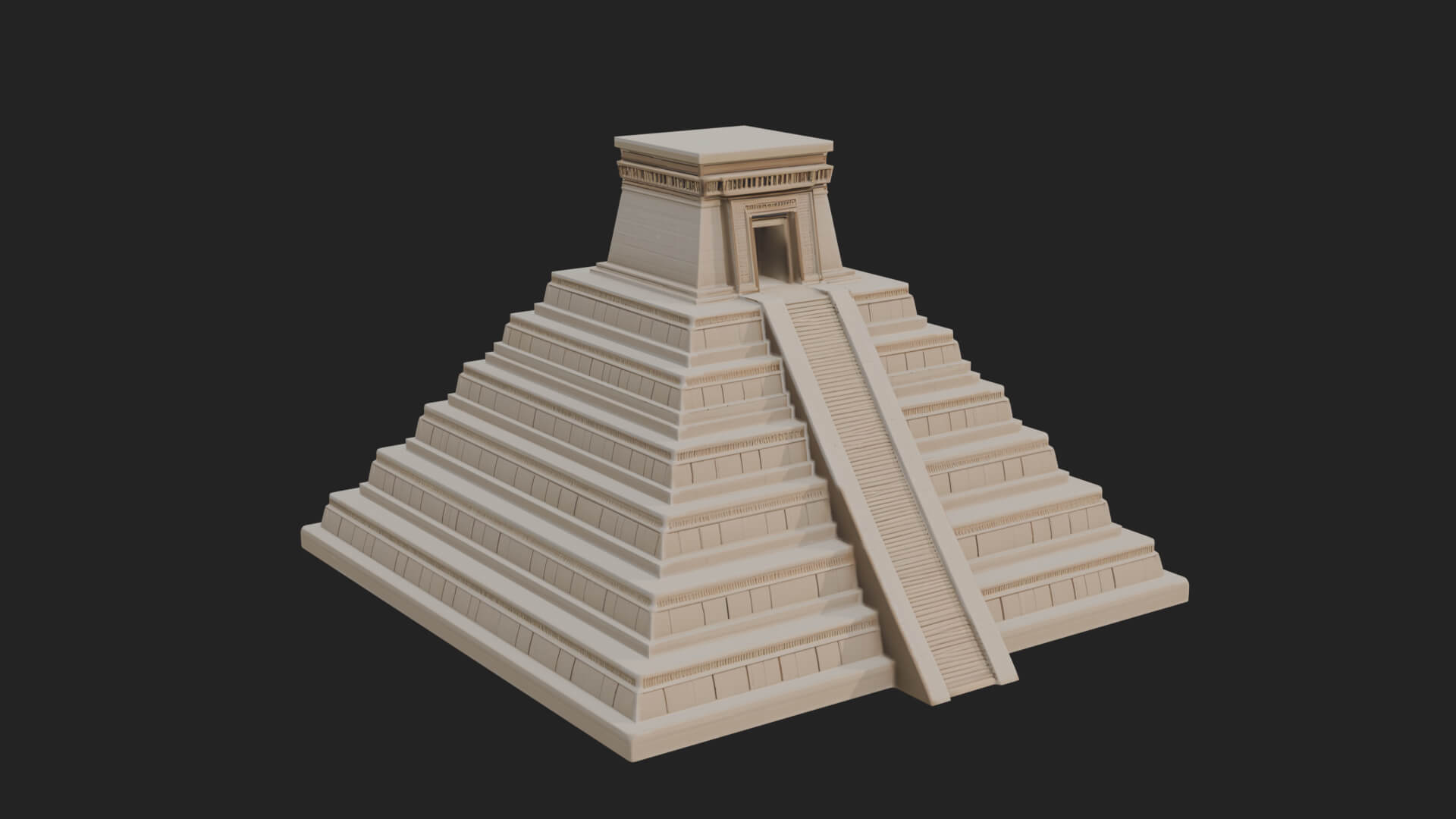 Step Pyramid Temple Design 11 3D Print Model 3D Model