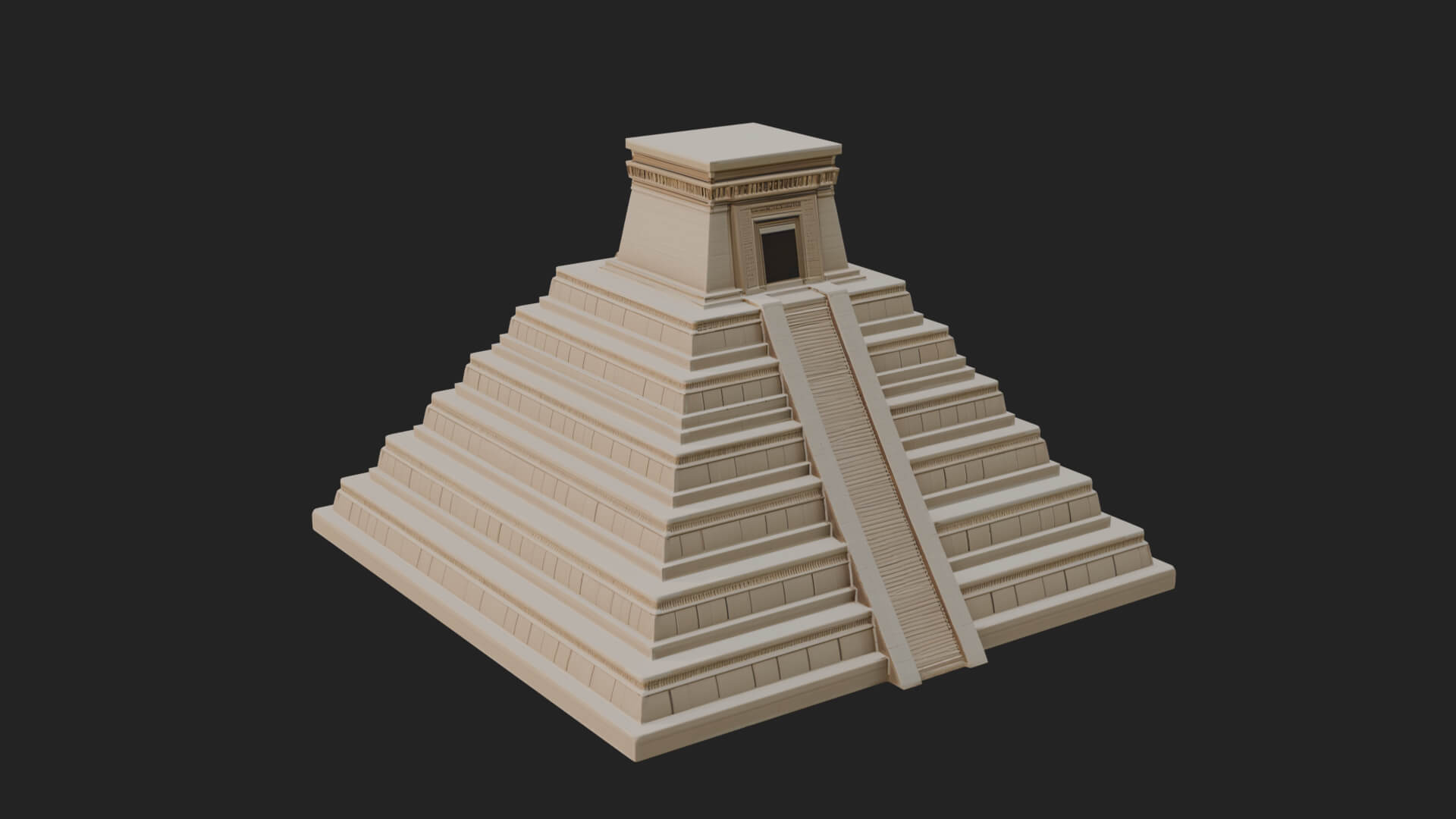 Step Pyramid Temple Design 11 3D Print Model 3D Model