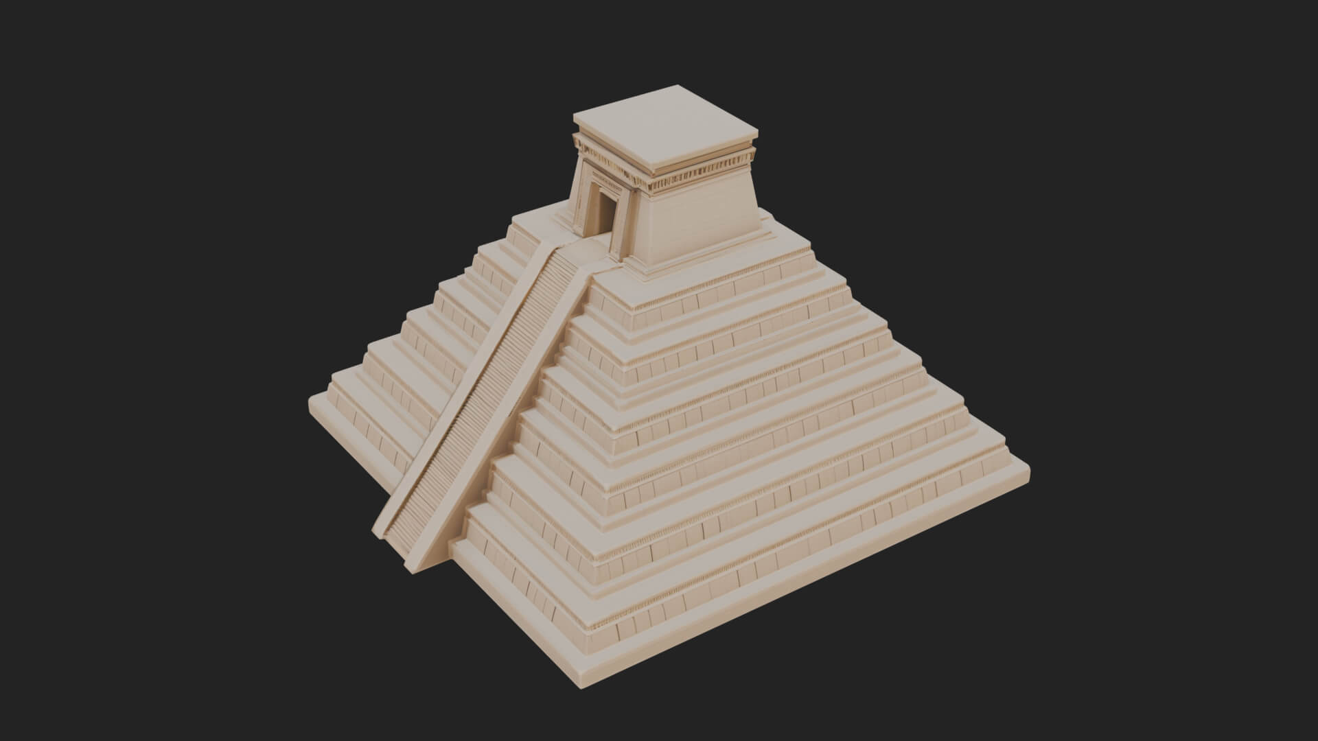 Step Pyramid Temple Design 11 3D Print Model 3D Model