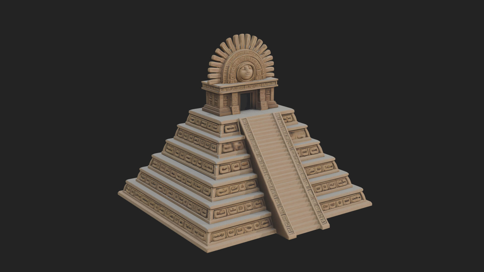 Step Pyramid Temple Design 12 3D Print Model 3D Model