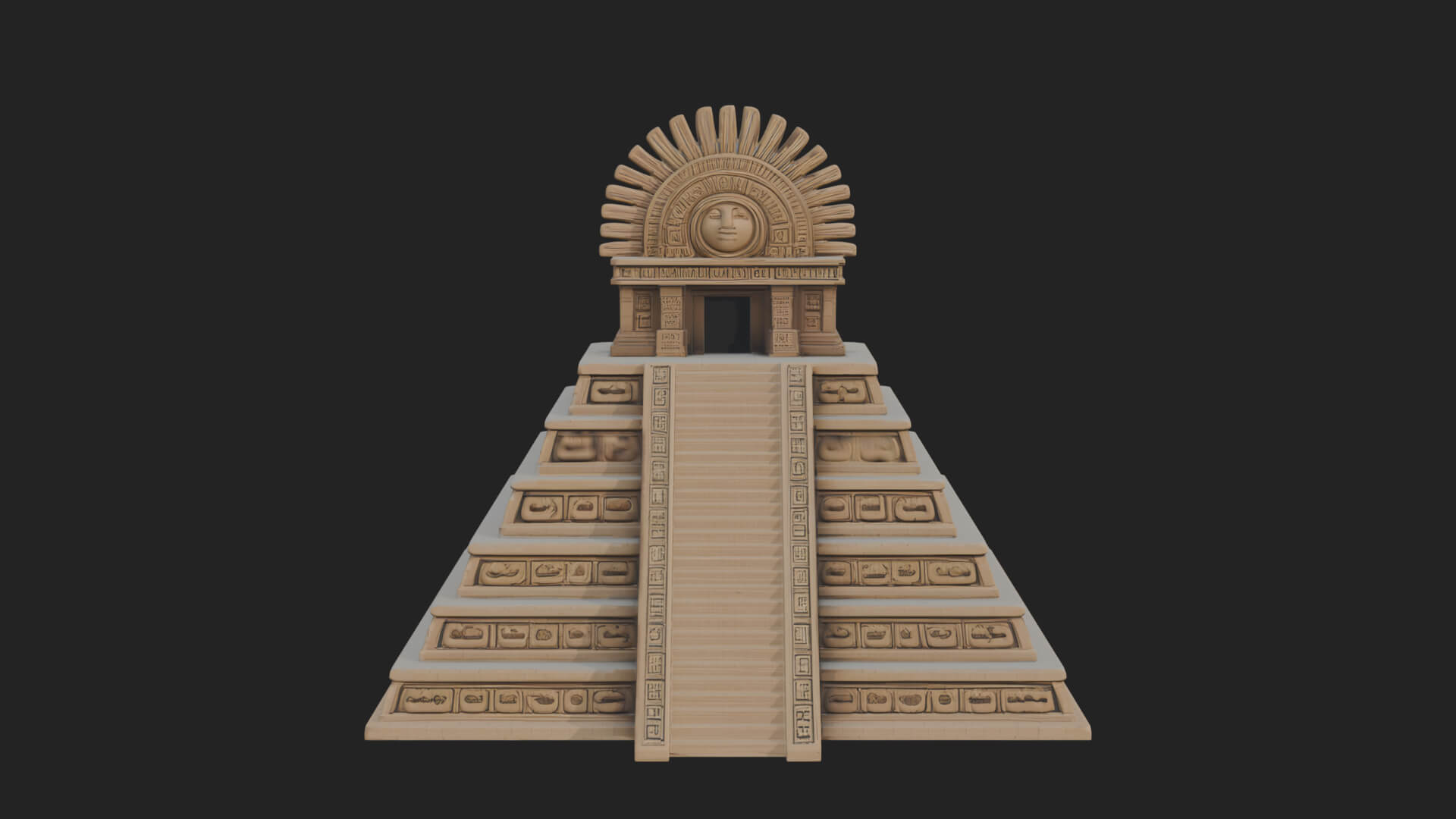 Step Pyramid Temple Design 12 3D Print Model 3D Model