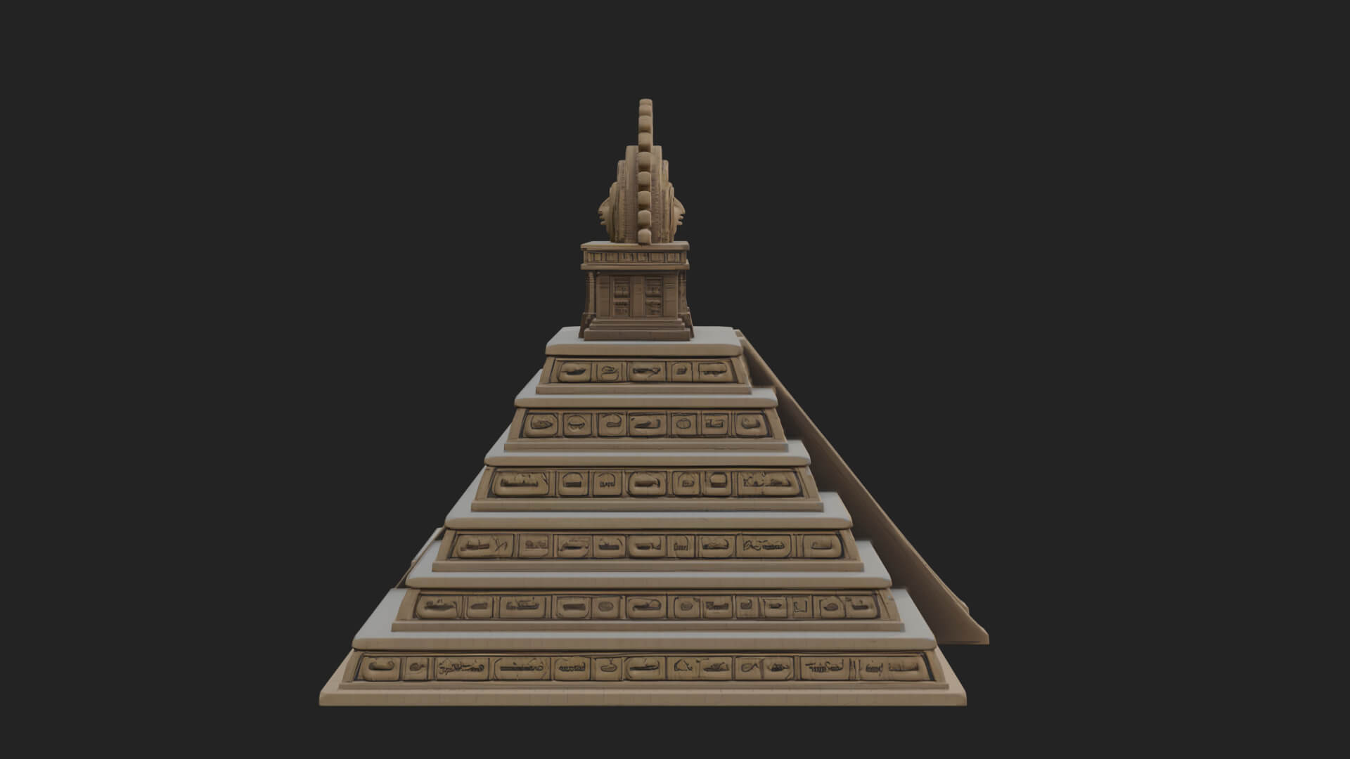 Step Pyramid Temple Design 12 3D Print Model 3D Model