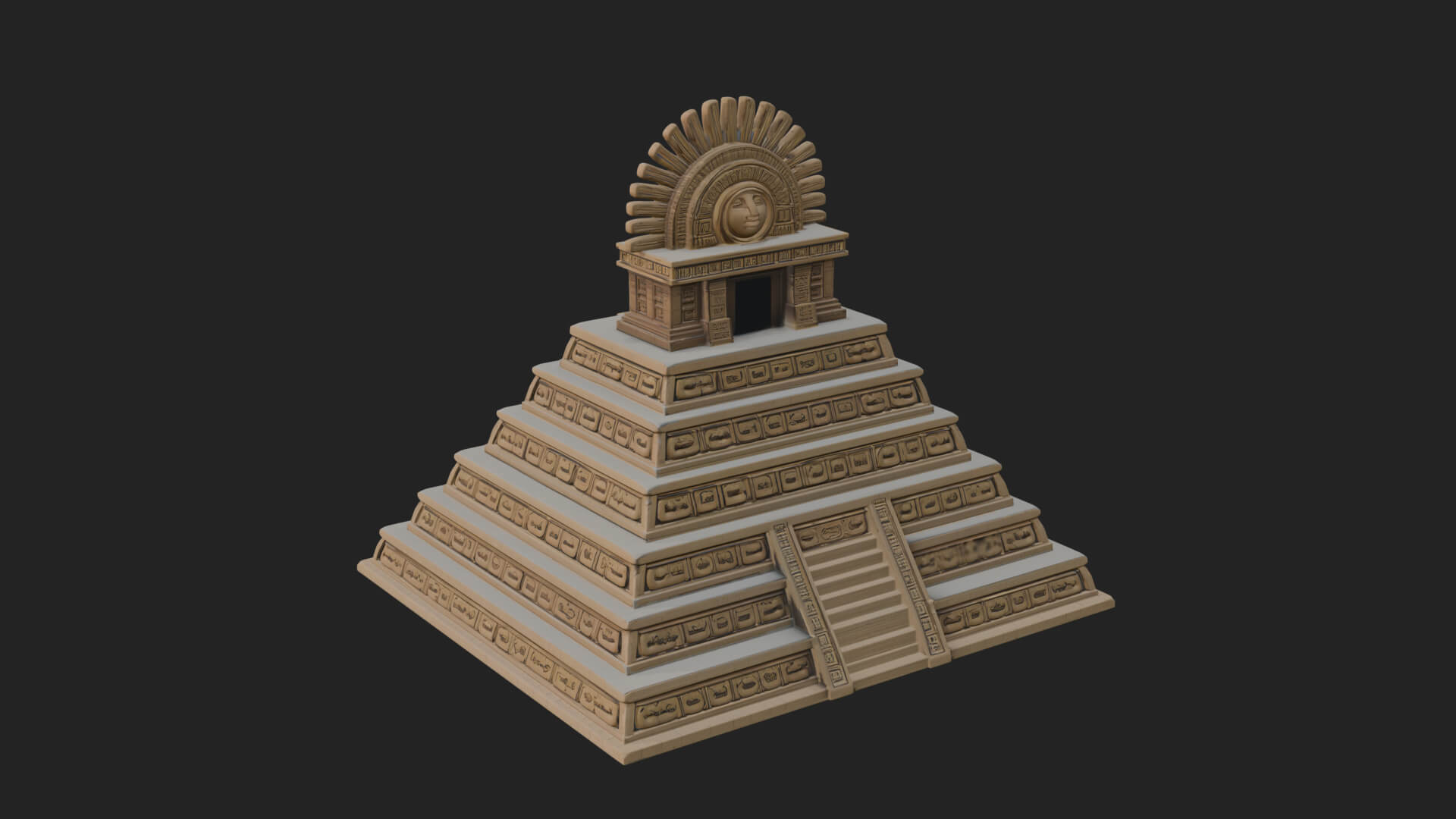 Step Pyramid Temple Design 12 3D Print Model 3D Model
