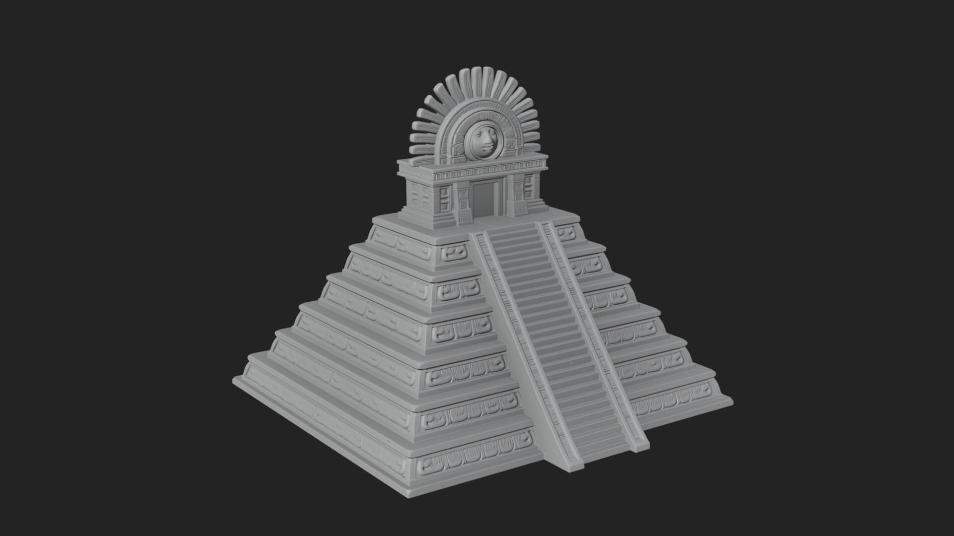 Step Pyramid Temple Design 12 3D Print Model 3D Model
