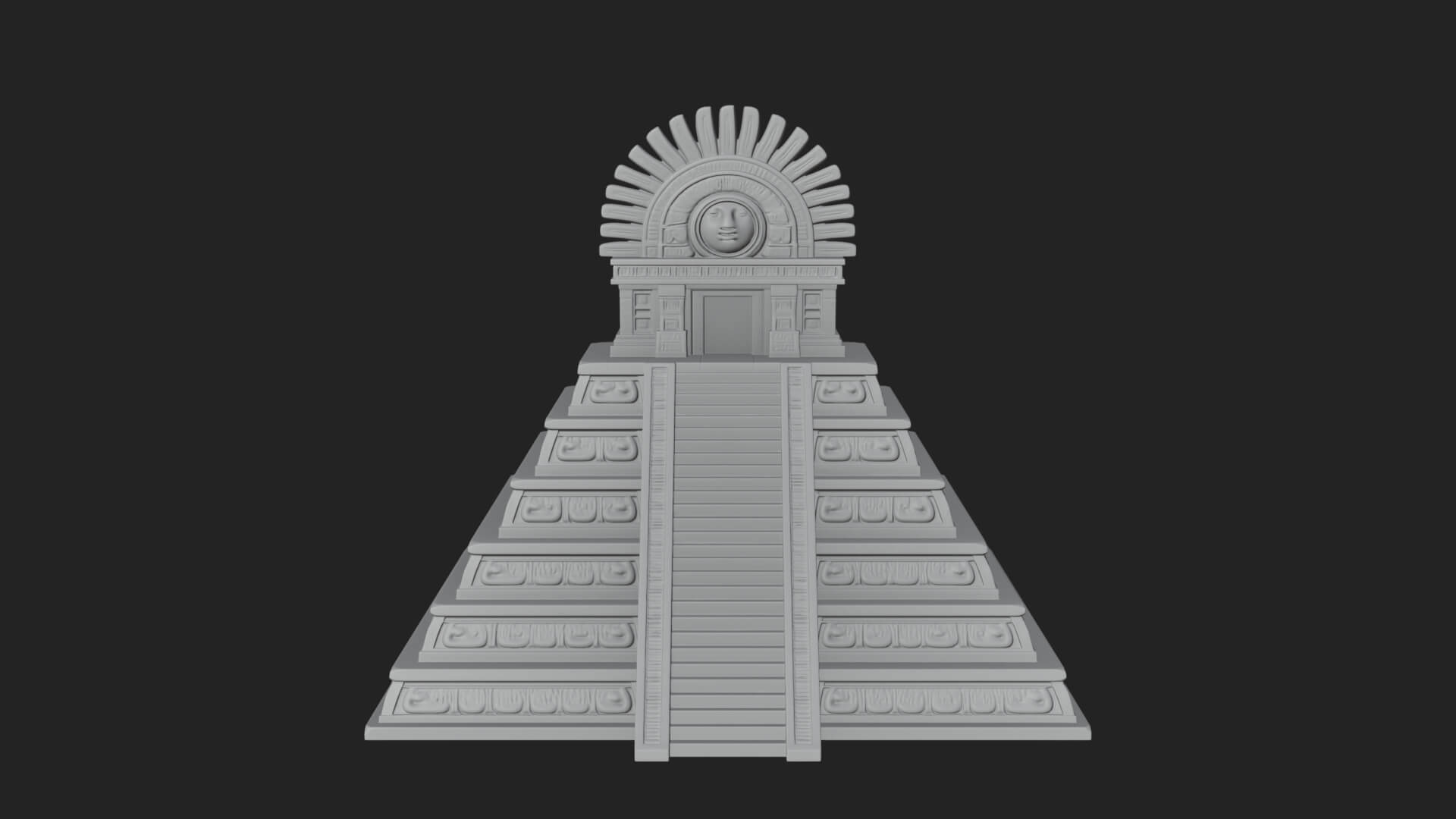 Step Pyramid Temple Design 12 3D Print Model 3D Model