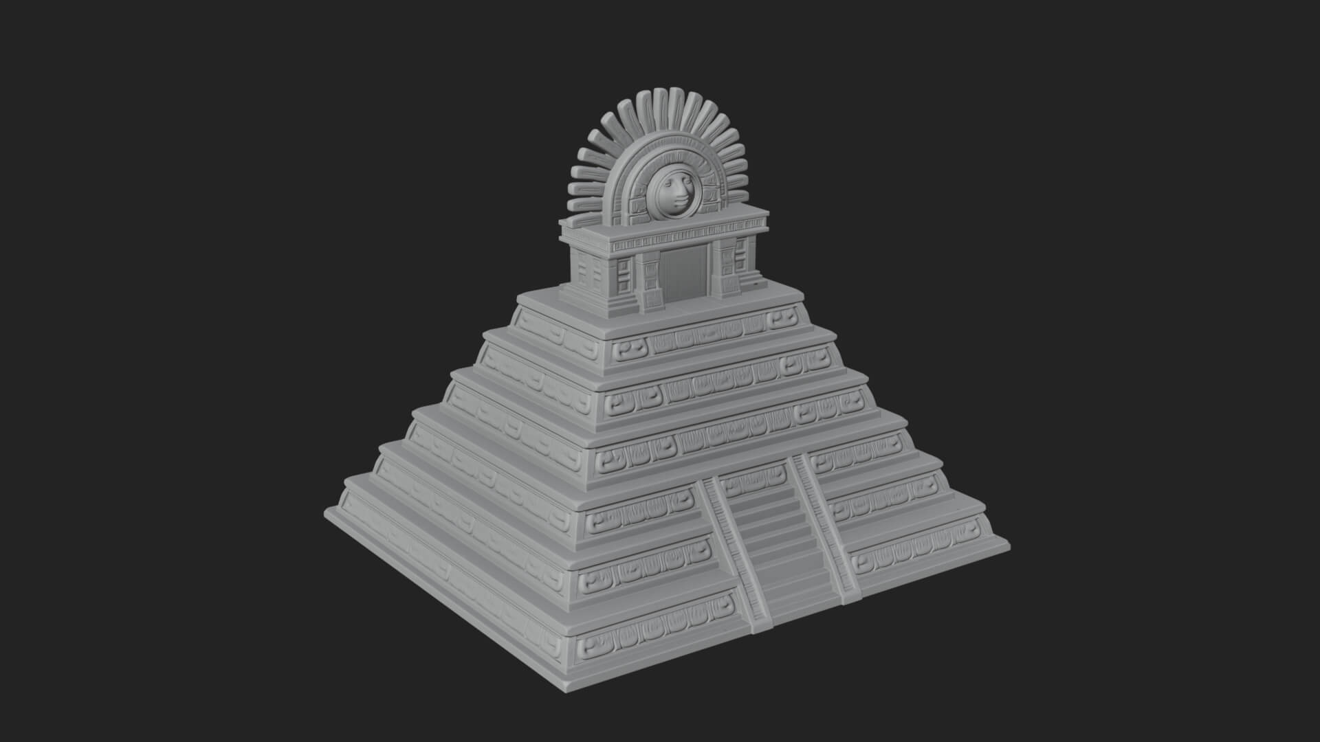 Step Pyramid Temple Design 12 3D Print Model 3D Model