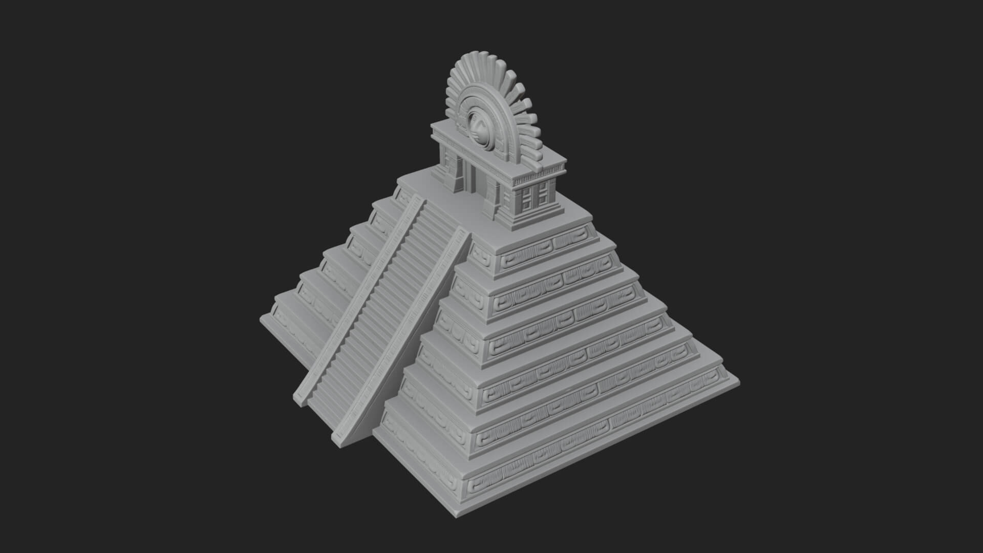 Step Pyramid Temple Design 12 3D Print Model 3D Model