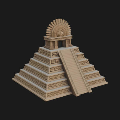 Step Pyramid Temple Design 12 3D Print Model
