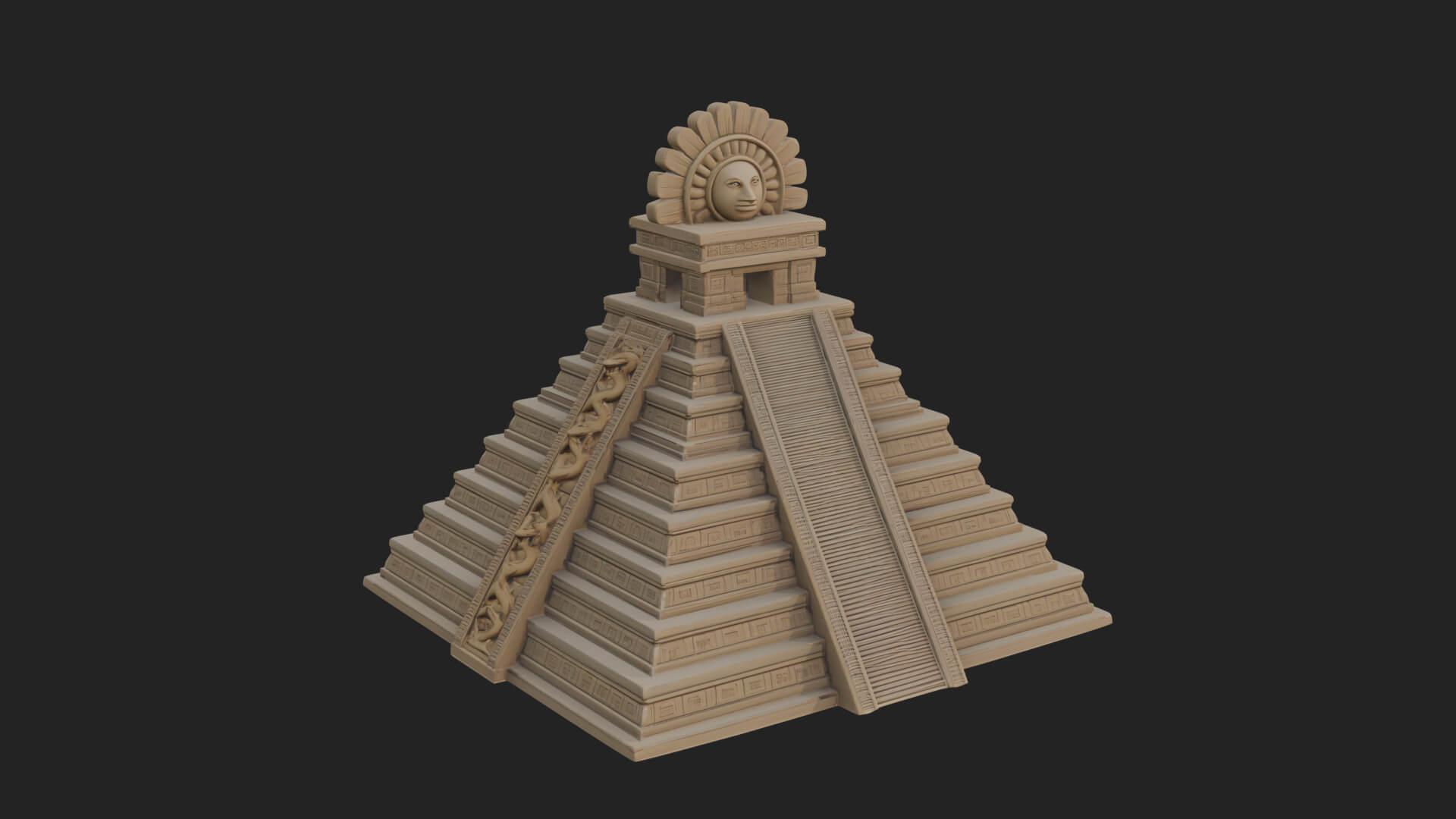 Step Pyramid Temple Design 13 3D Print Model 3D Model