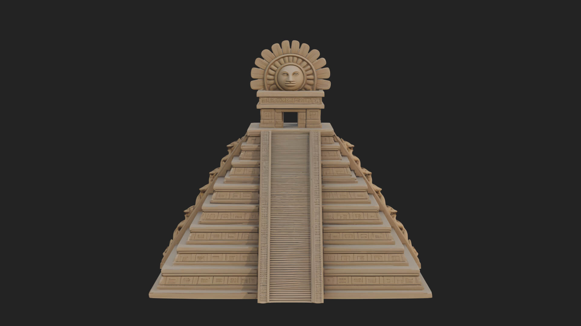 Step Pyramid Temple Design 13 3D Print Model 3D Model