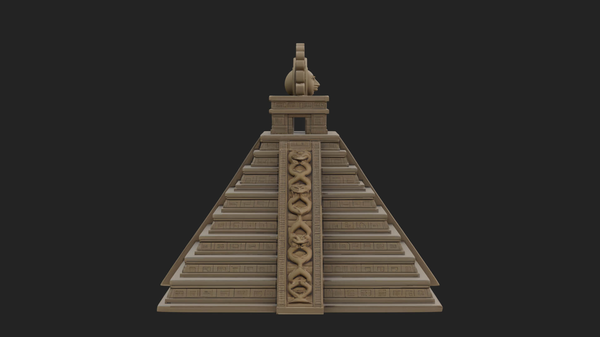 Step Pyramid Temple Design 13 3D Print Model 3D Model