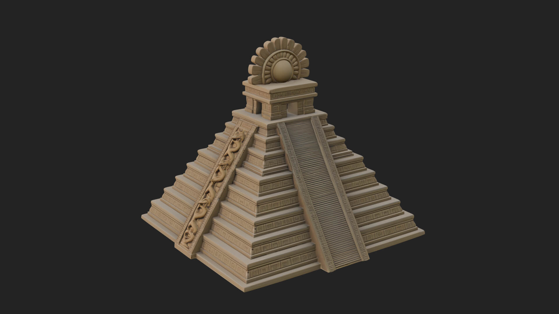 Step Pyramid Temple Design 13 3D Print Model 3D Model