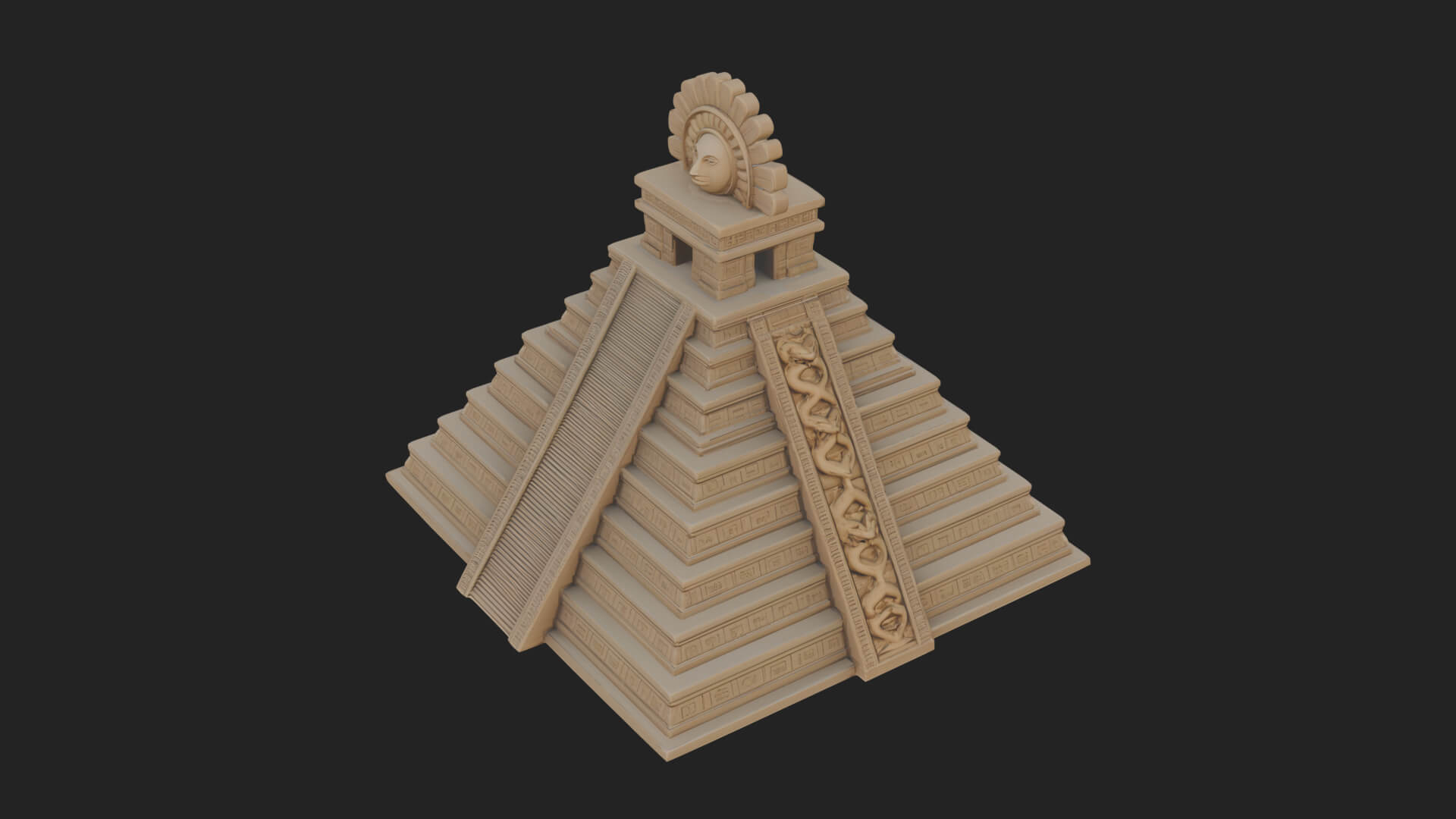 Step Pyramid Temple Design 13 3D Print Model 3D Model