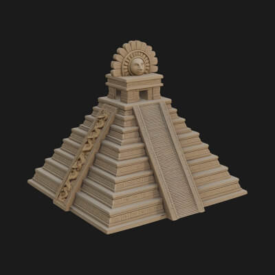 Step Pyramid Temple Design 13 3D Print Model