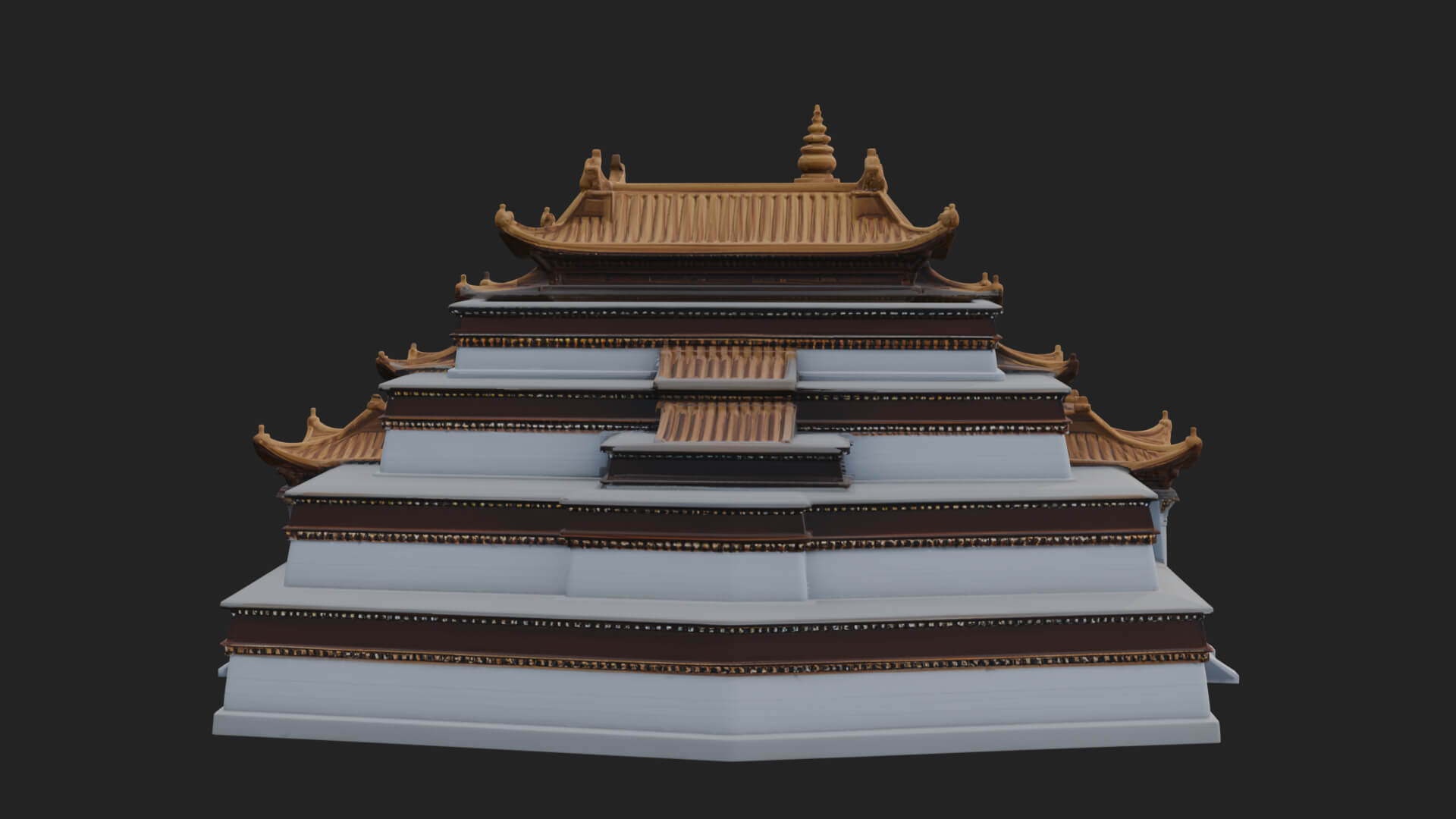 Step Pyramid Temple Design 15 3D Print Model 3D Model