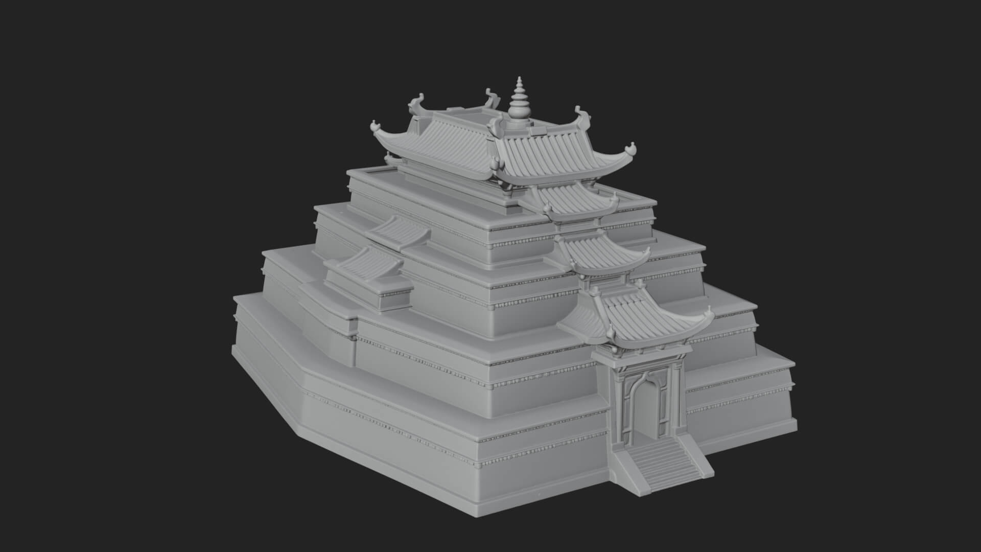 Step Pyramid Temple Design 15 3D Print Model 3D Model
