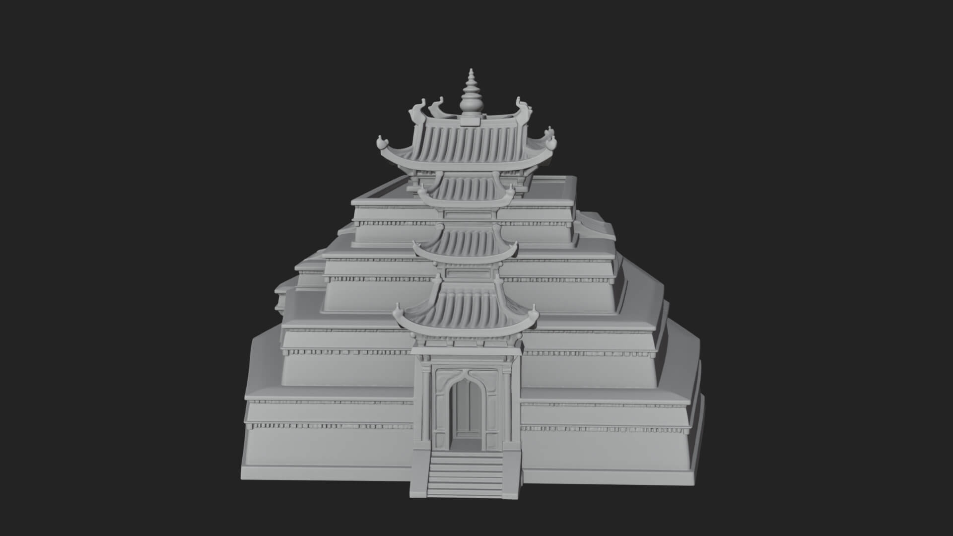 Step Pyramid Temple Design 15 3D Print Model 3D Model