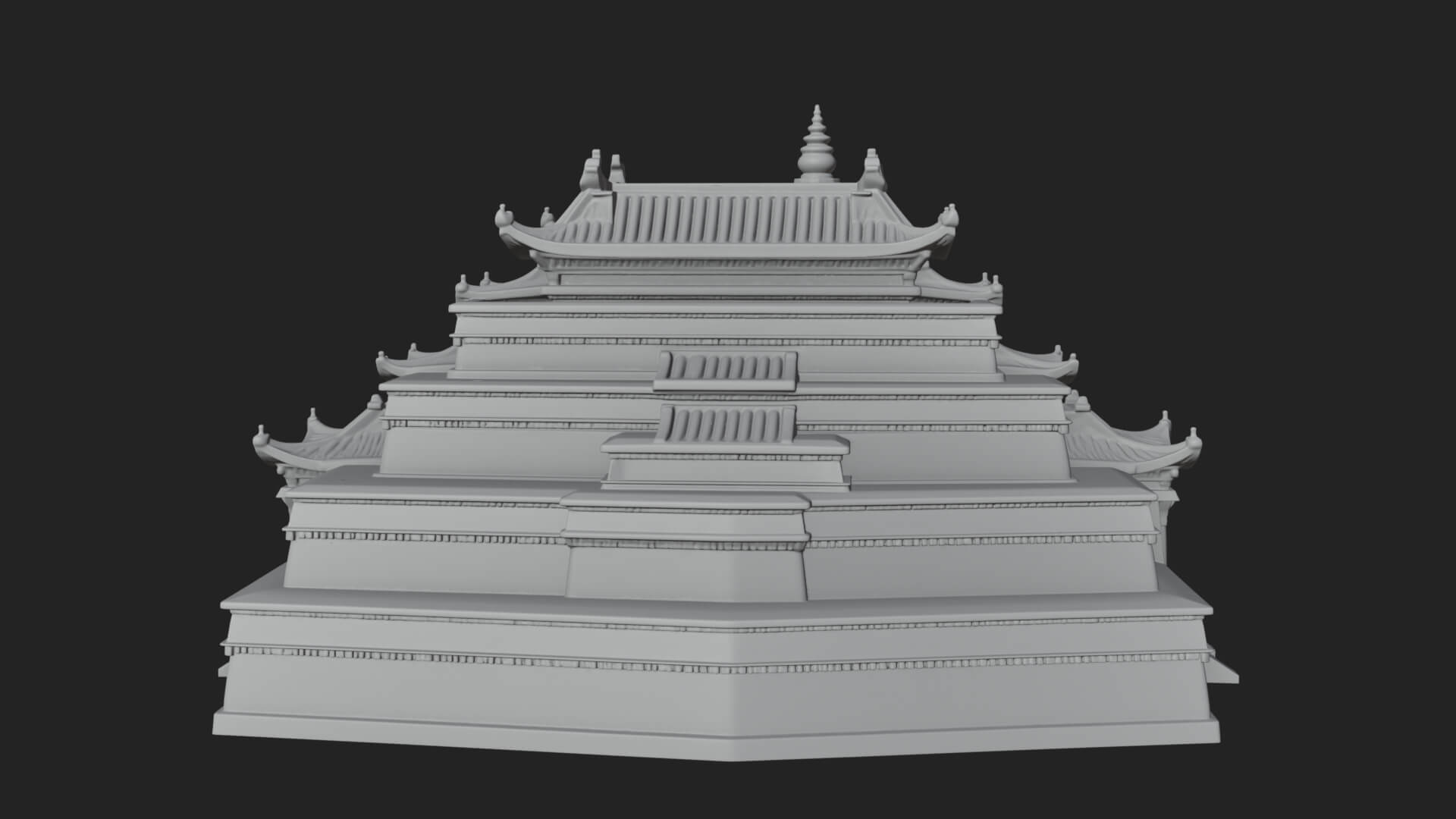 Step Pyramid Temple Design 15 3D Print Model 3D Model