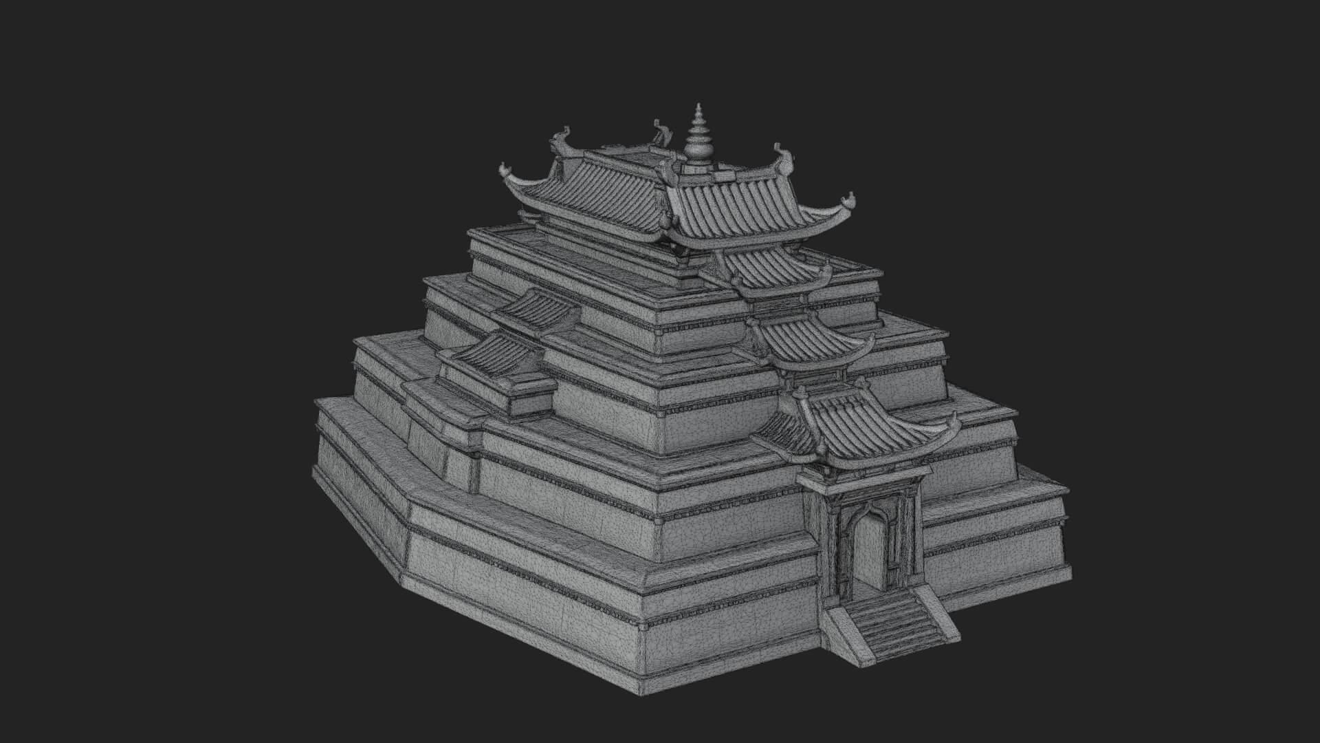 Step Pyramid Temple Design 15 3D Print Model 3D Model