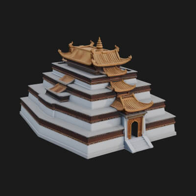 Step Pyramid Temple Design 15 3D Print Model