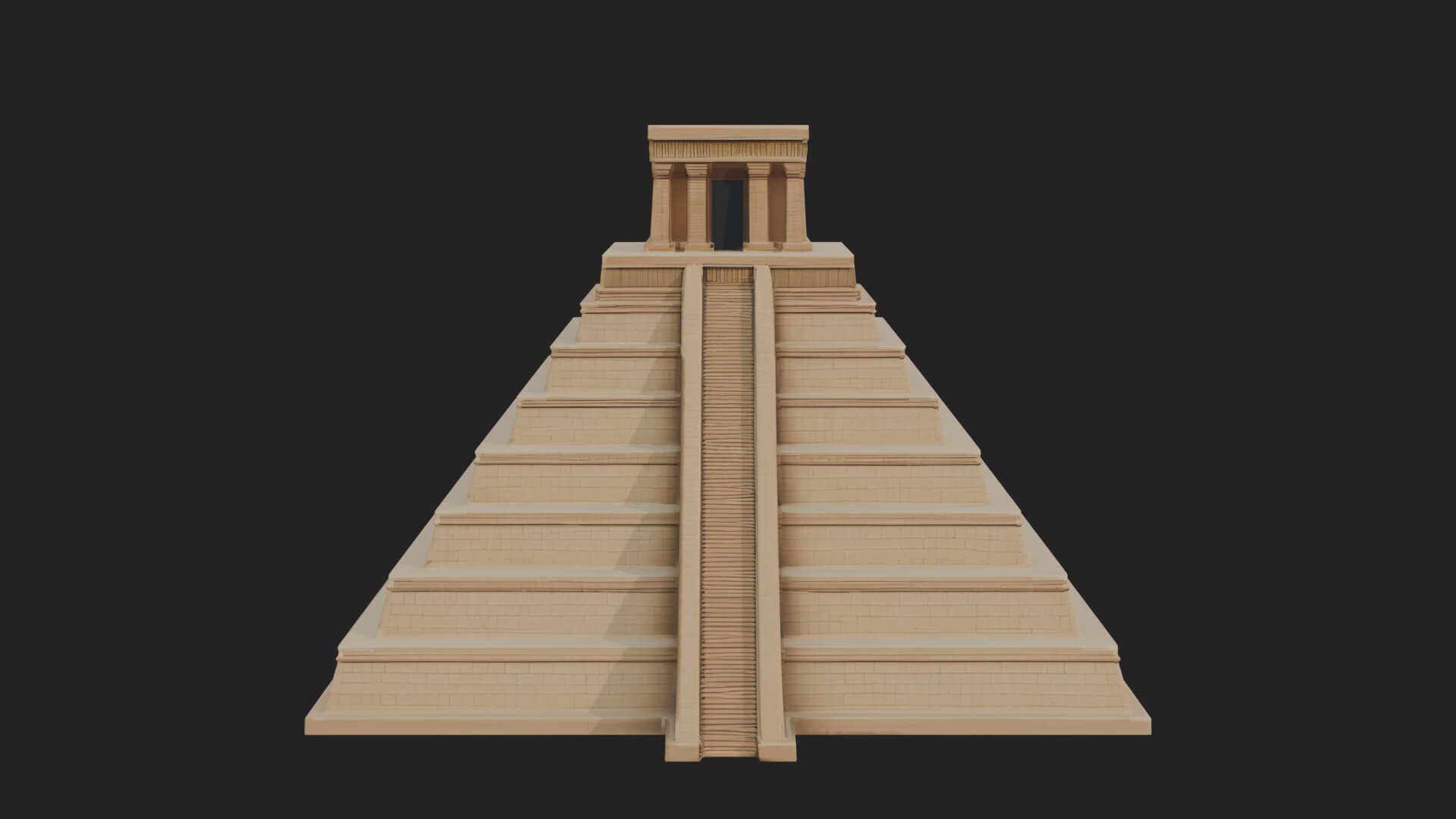 Step Pyramid Temple Design 16 3D Print Model 3D Model