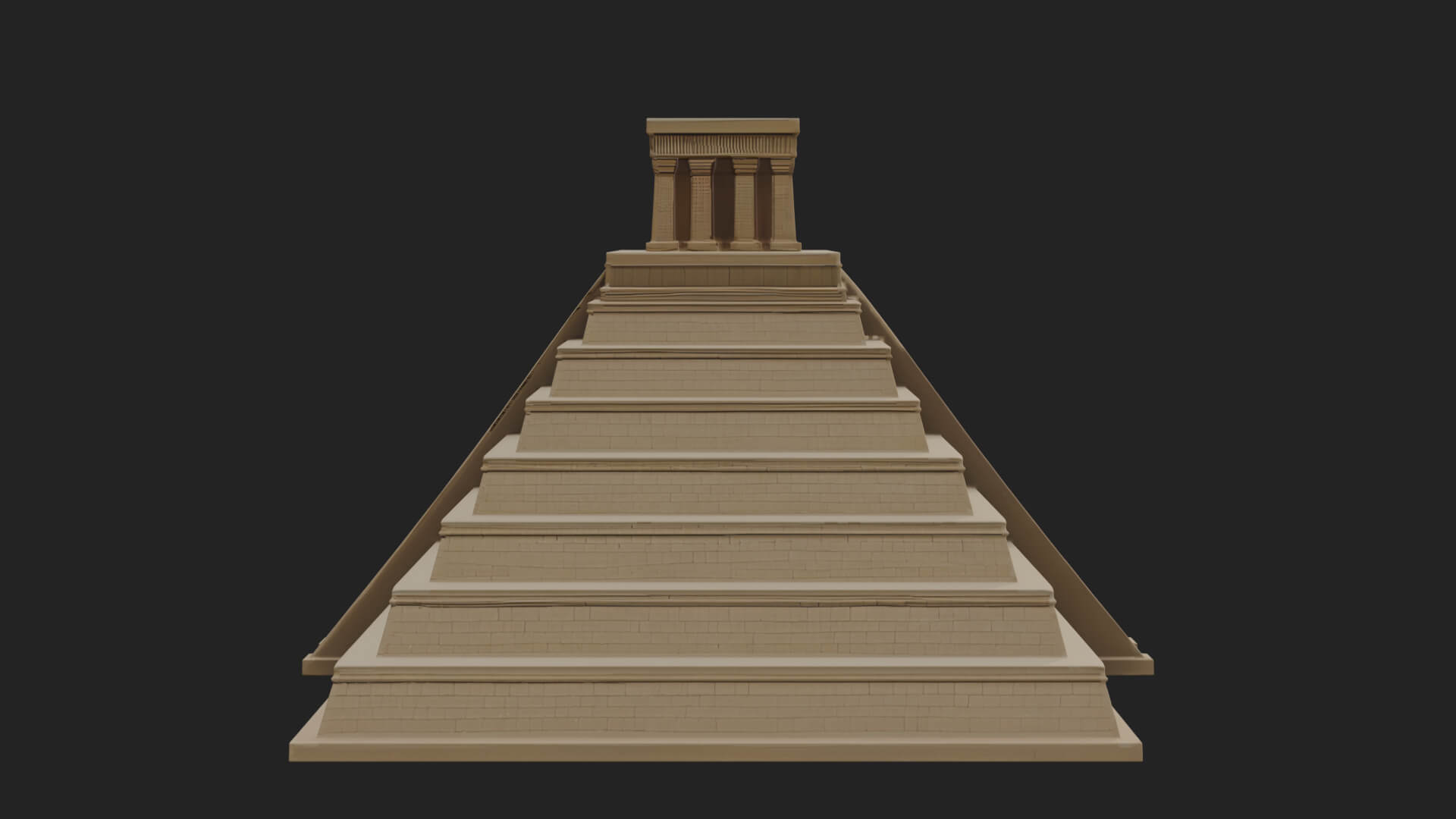 Step Pyramid Temple Design 16 3D Print Model 3D Model
