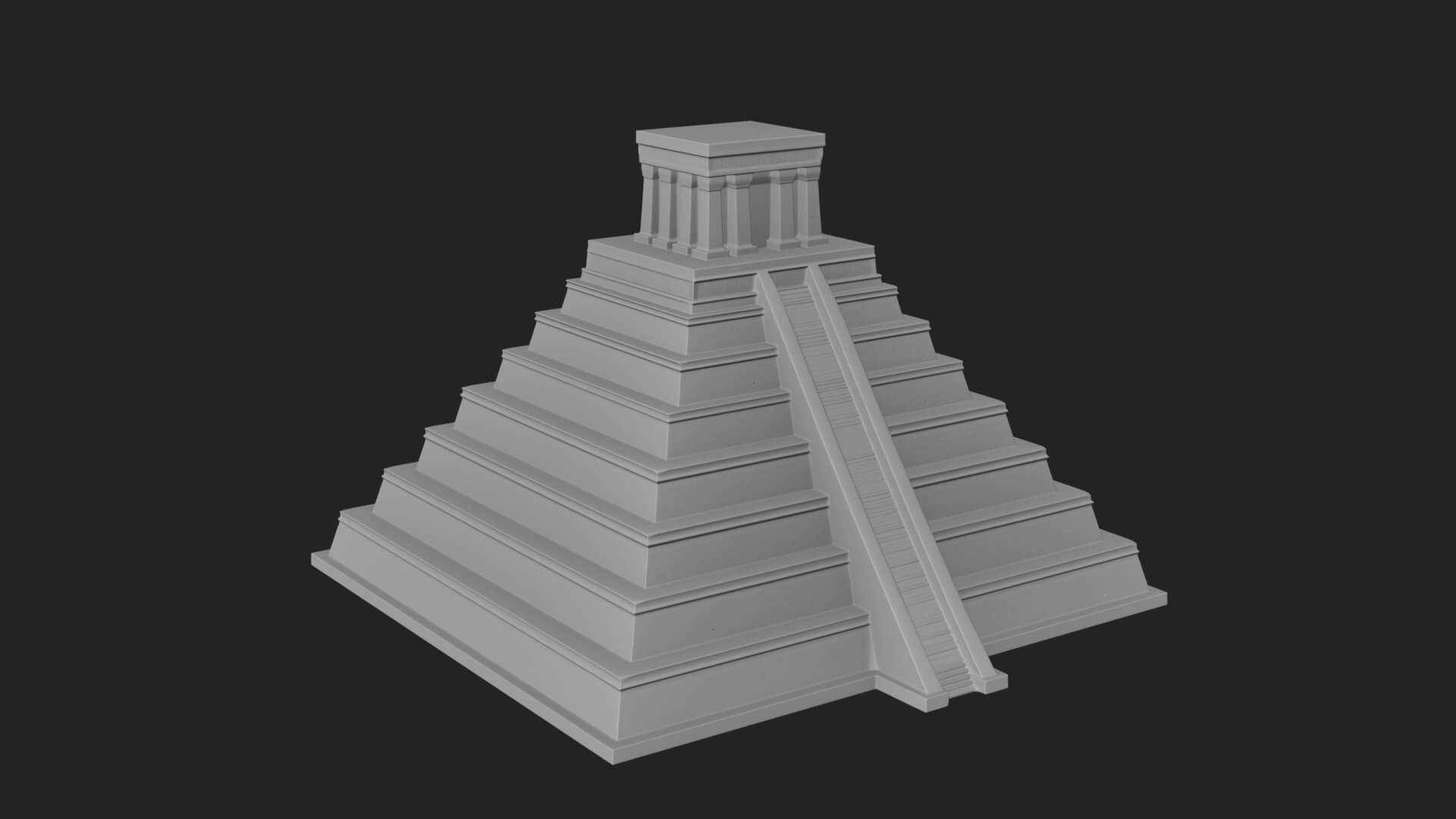 Step Pyramid Temple Design 16 3D Print Model 3D Model