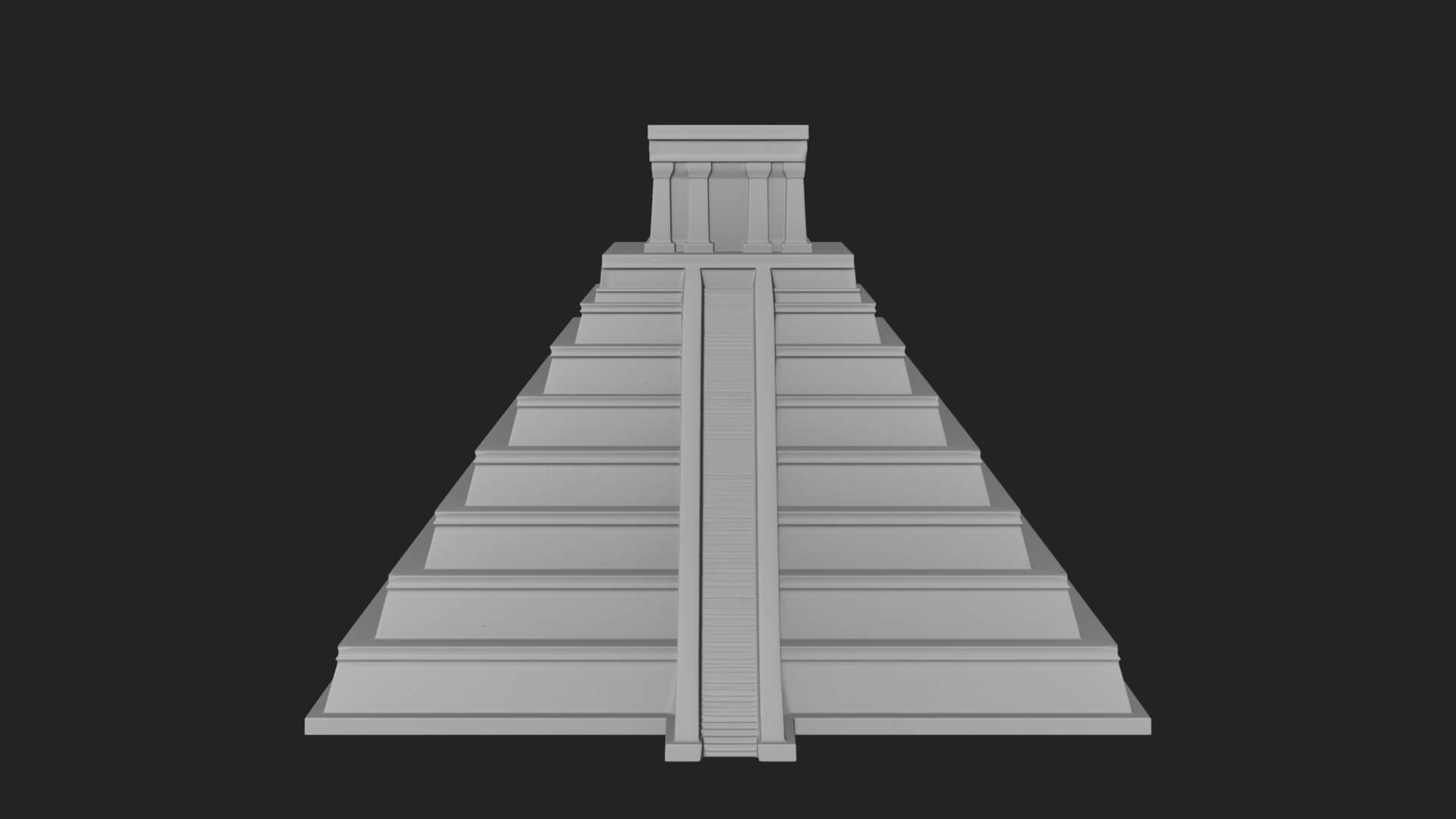 Step Pyramid Temple Design 16 3D Print Model 3D Model