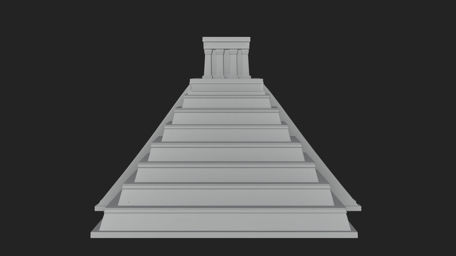 Step Pyramid Temple Design 16 3D Print Model 3D Model