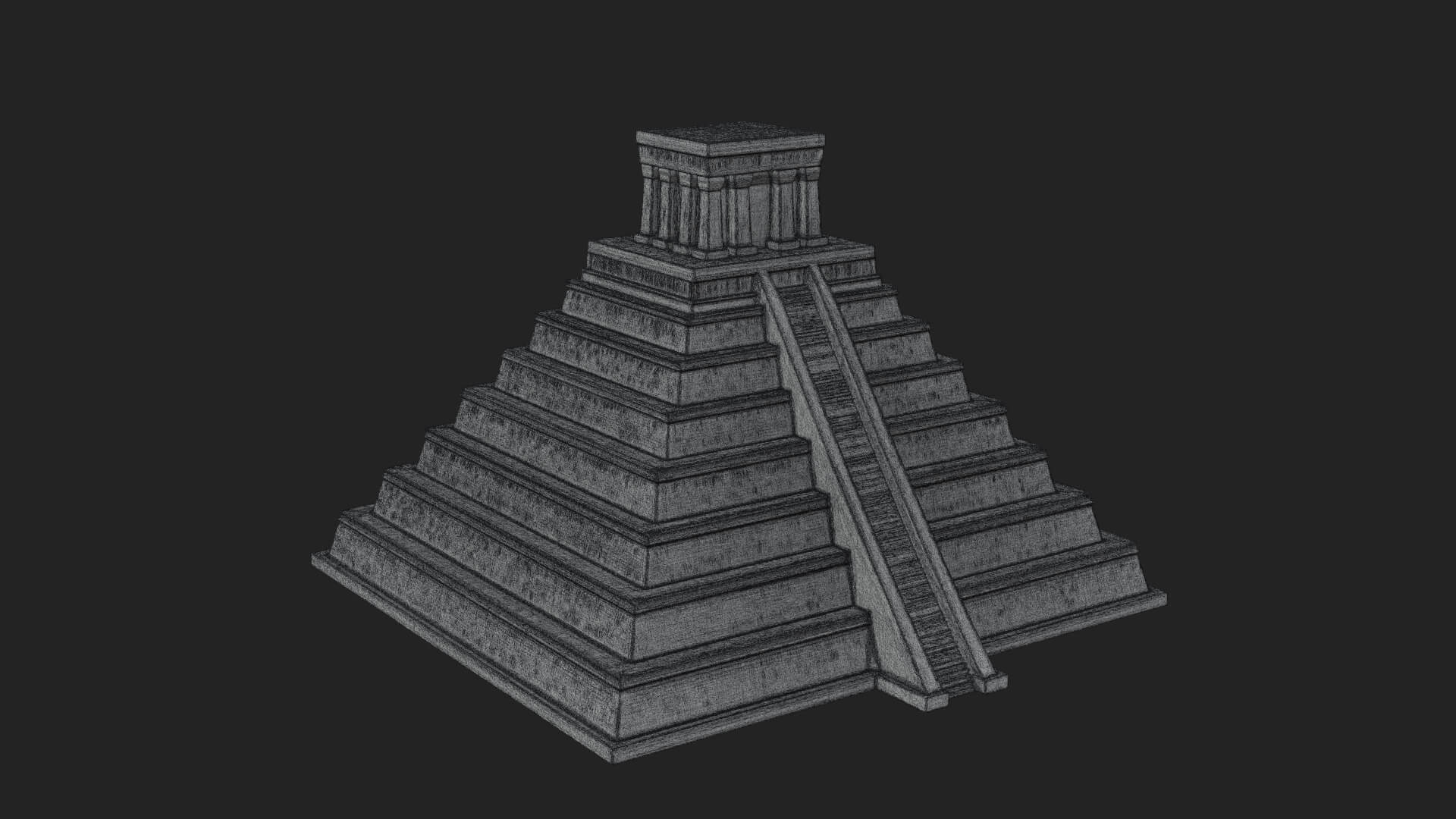 Step Pyramid Temple Design 16 3D Print Model 3D Model