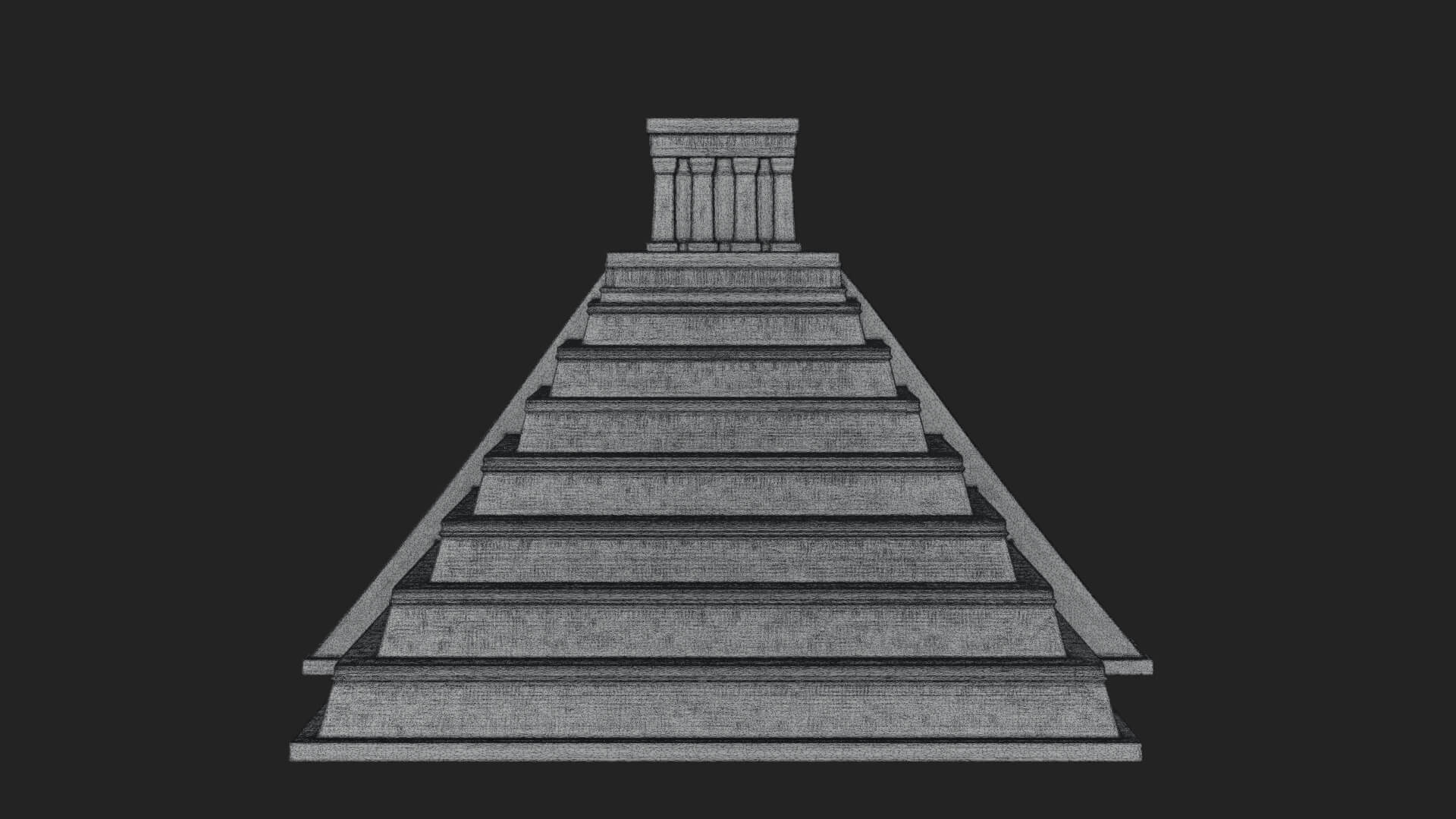 Step Pyramid Temple Design 16 3D Print Model 3D Model