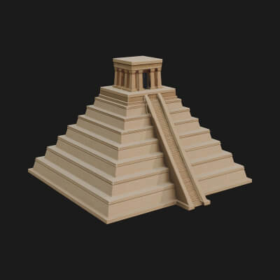 Step Pyramid Temple Design 16 3D Print Model