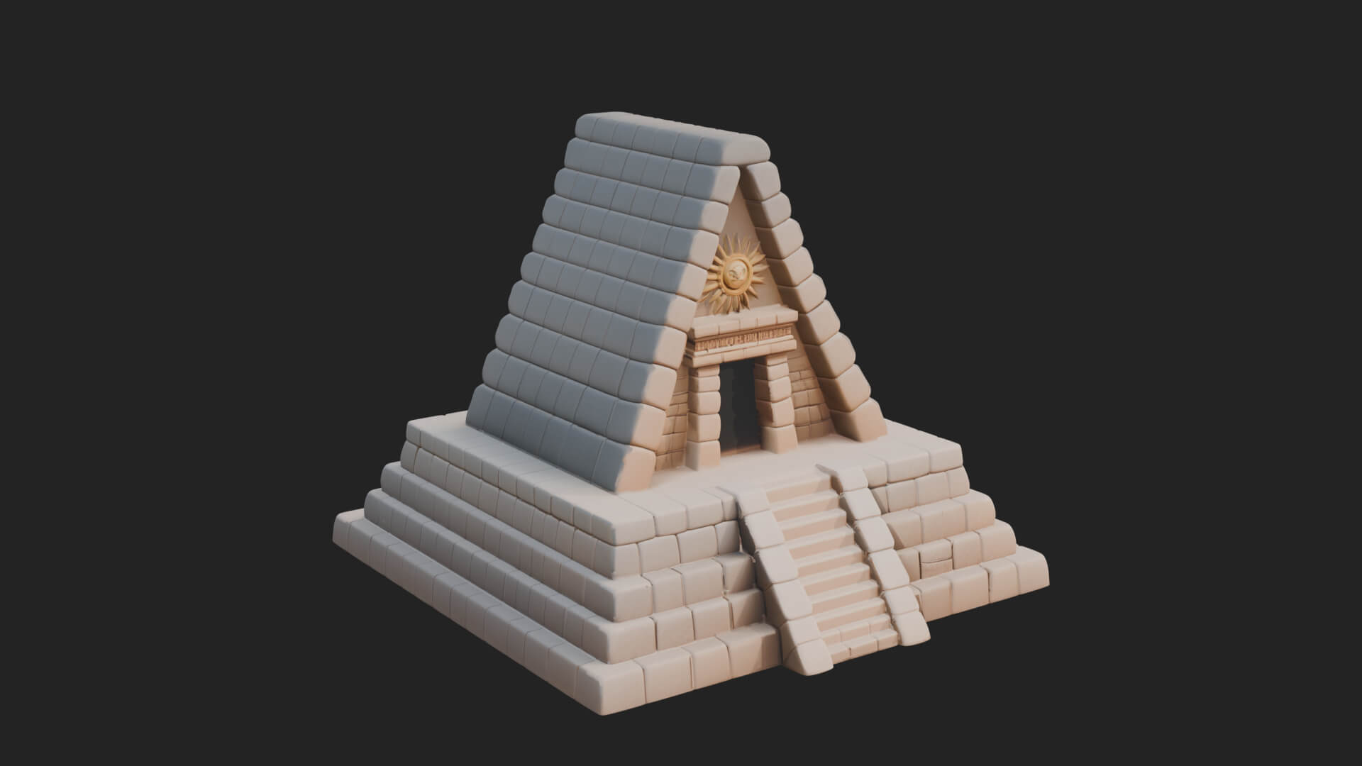 Step Pyramid Temple Design 17 3D Print Model 3D Model