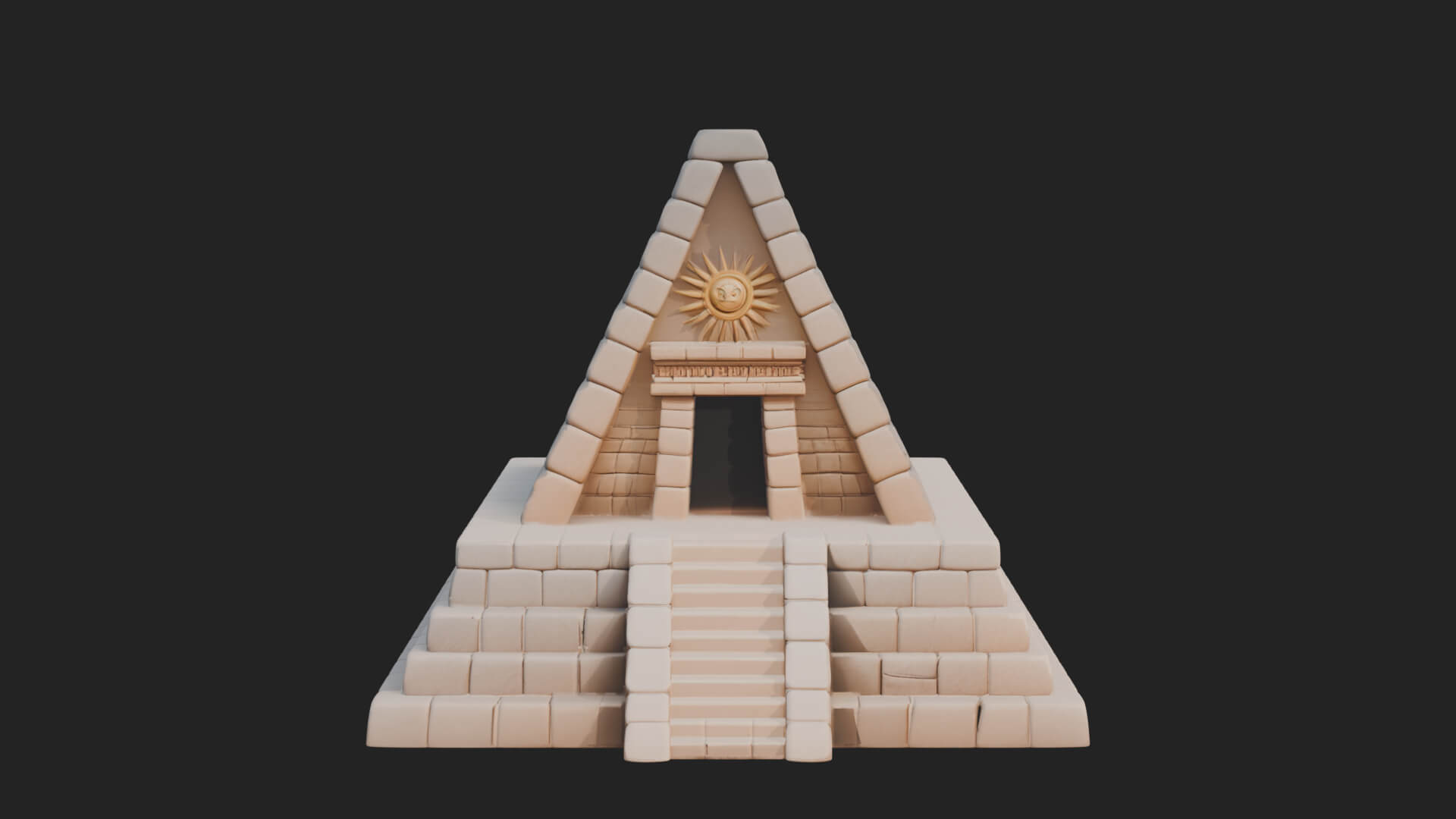 Step Pyramid Temple Design 17 3D Print Model 3D Model