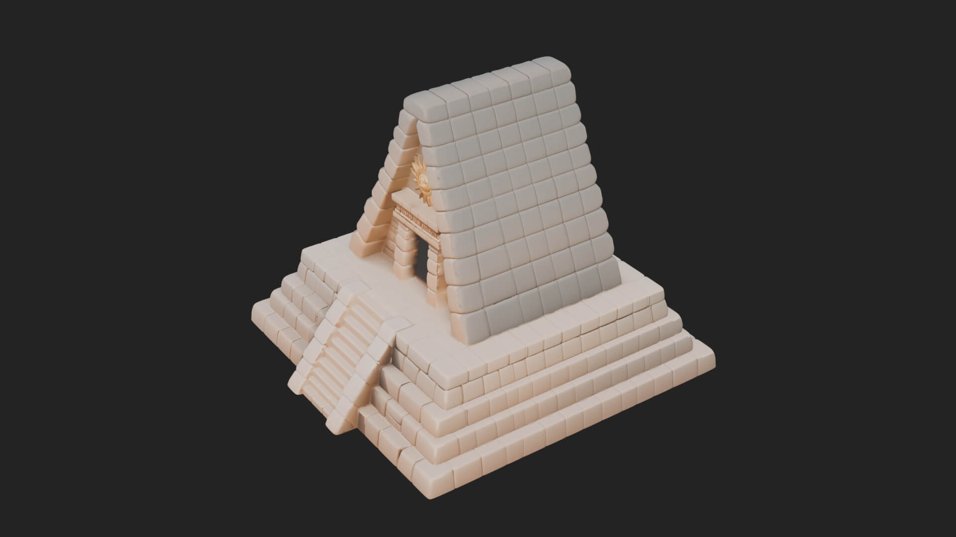 Step Pyramid Temple Design 17 3D Print Model 3D Model