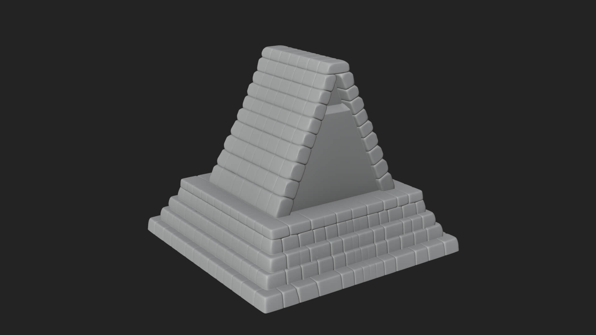 Step Pyramid Temple Design 17 3D Print Model 3D Model