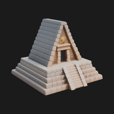Step Pyramid Temple Design 17 3D Print Model
