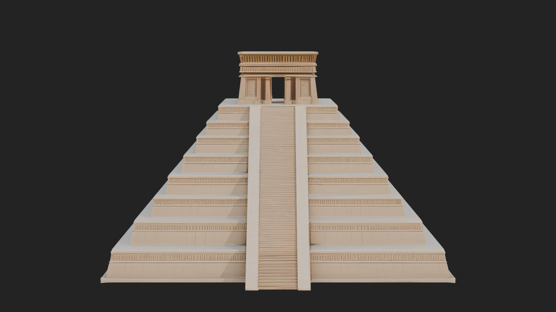 Step Pyramid Temple Design 18 3D Print Model 3D Model