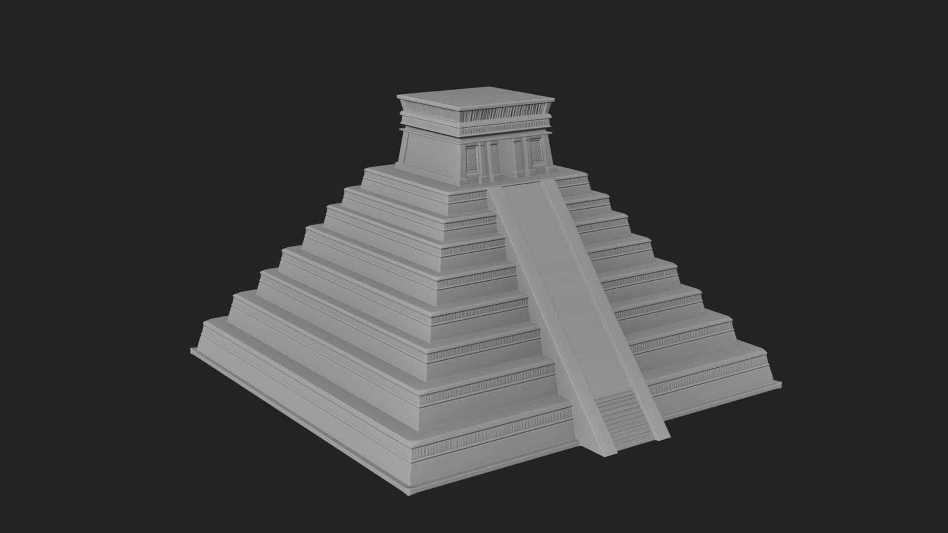 Step Pyramid Temple Design 18 3D Print Model 3D Model