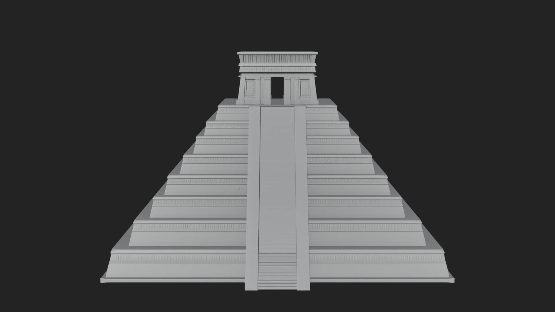 Step Pyramid Temple Design 18 3D Print Model 3D Model
