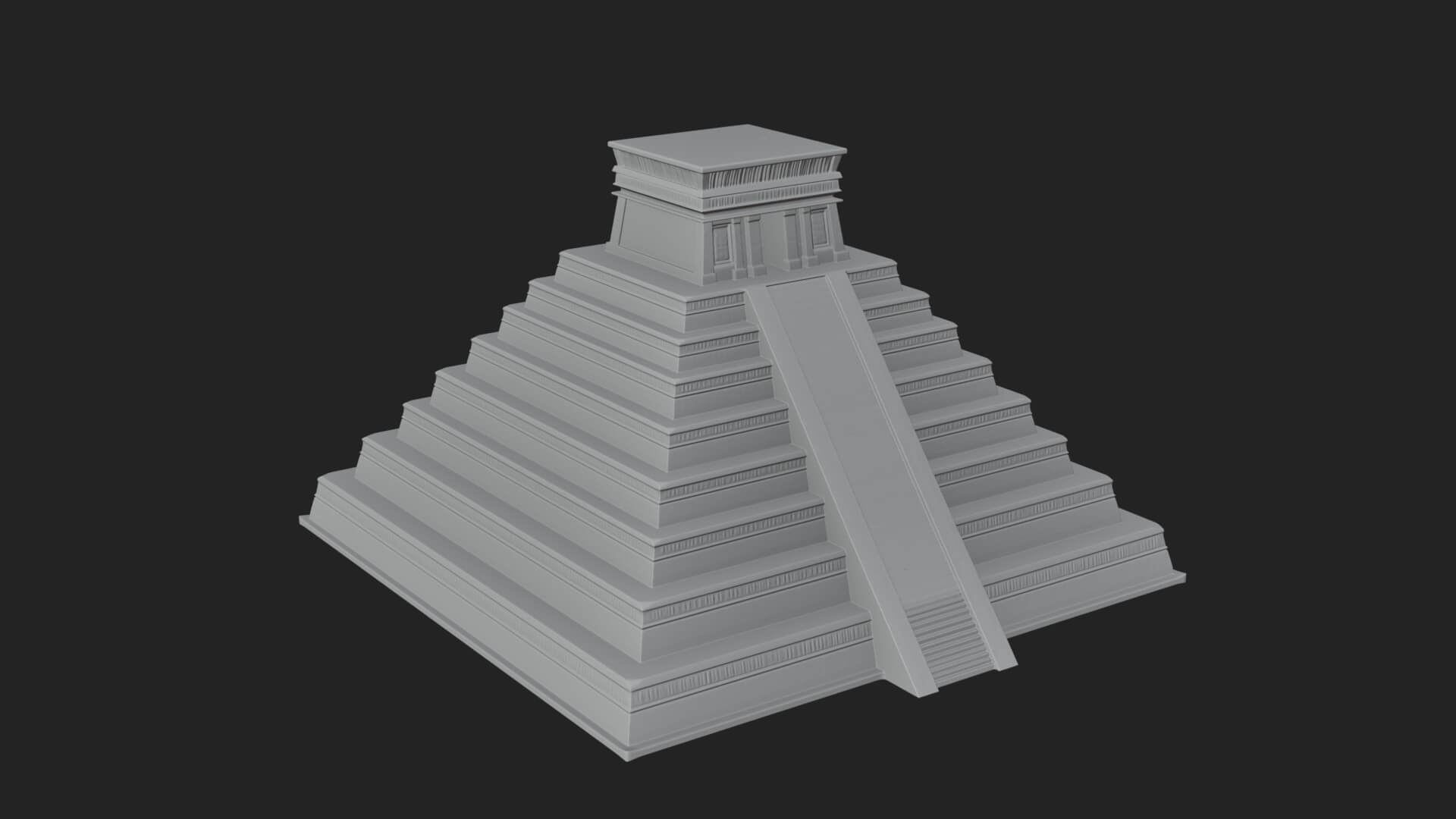 Step Pyramid Temple Design 18 3D Print Model 3D Model