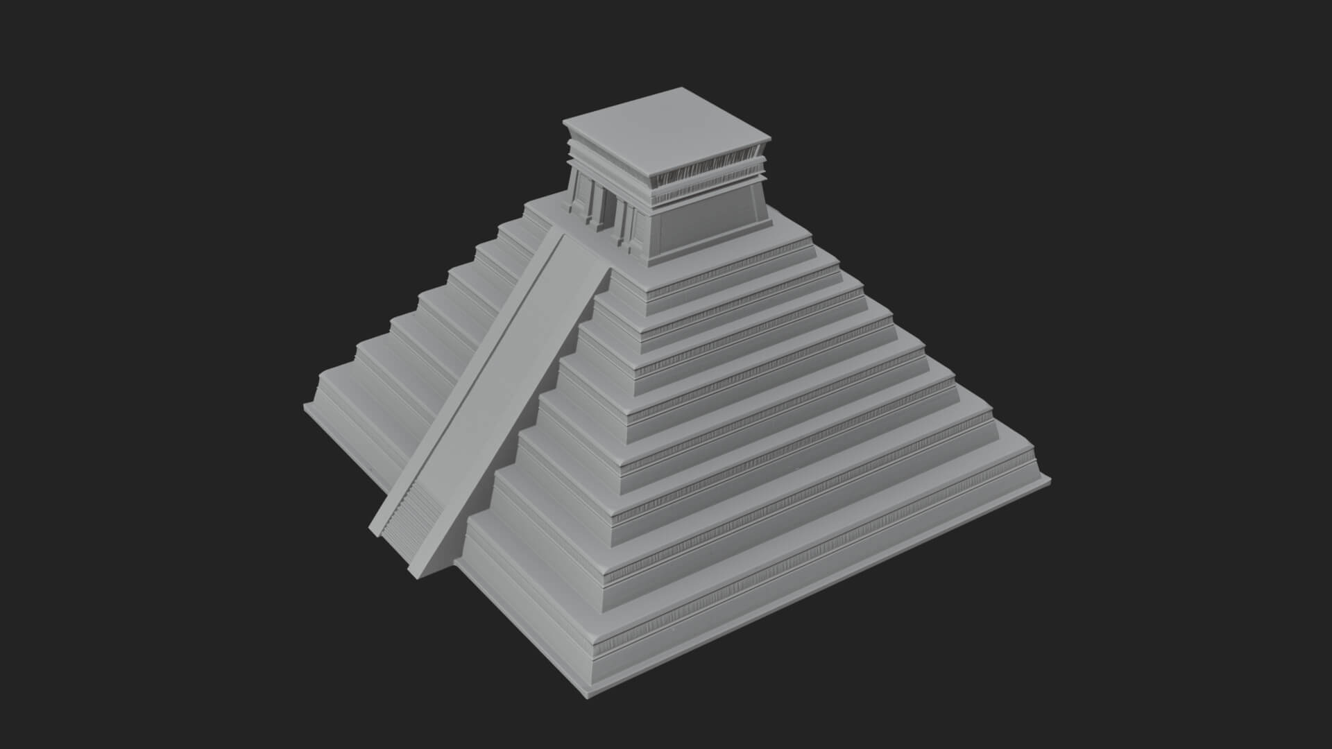 Step Pyramid Temple Design 18 3D Print Model 3D Model