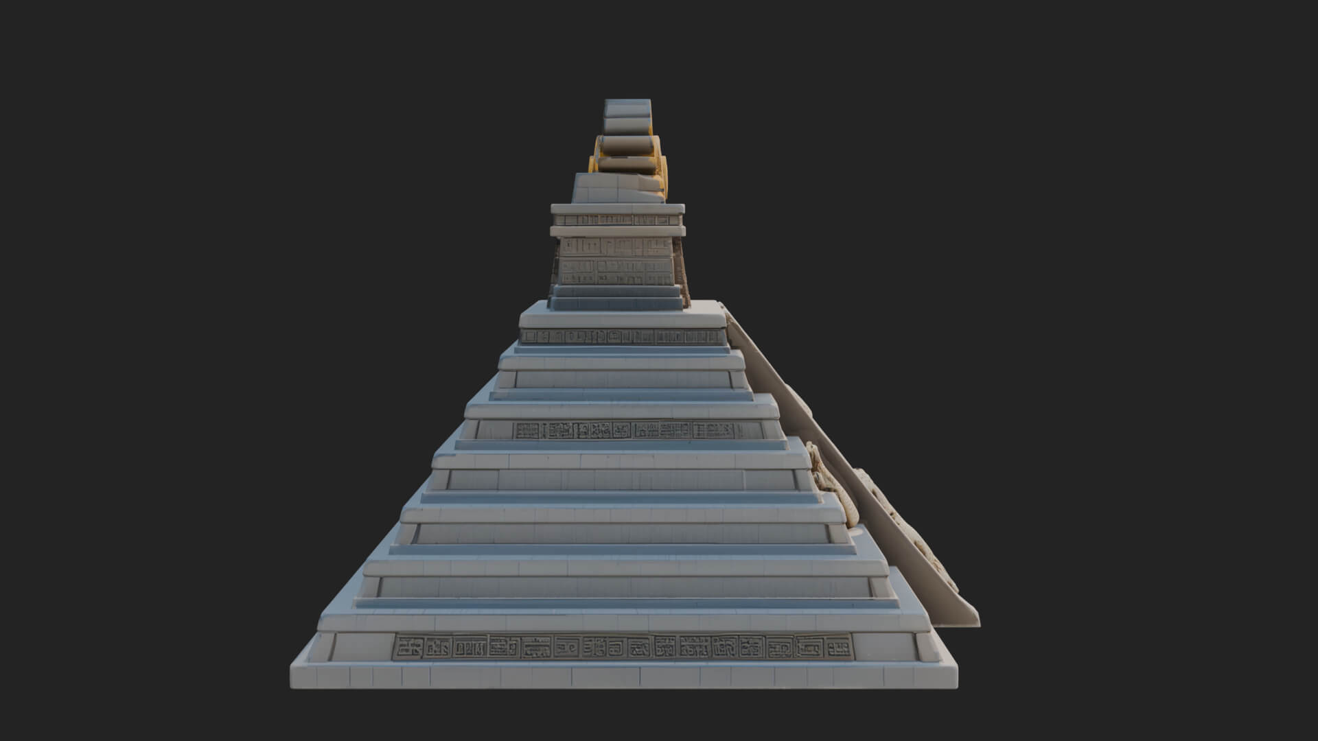 Step Pyramid Temple Design 19 3D Print Model 3D Model