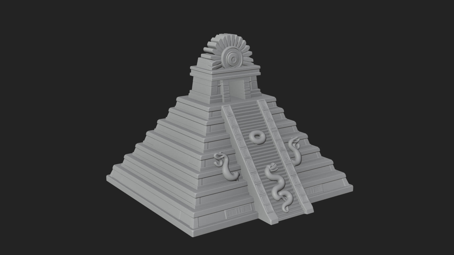 Step Pyramid Temple Design 19 3D Print Model 3D Model