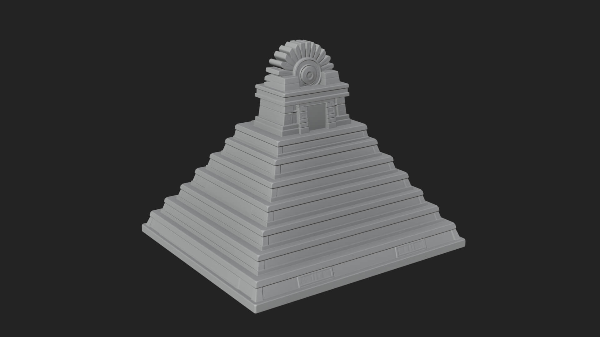 Step Pyramid Temple Design 19 3D Print Model 3D Model
