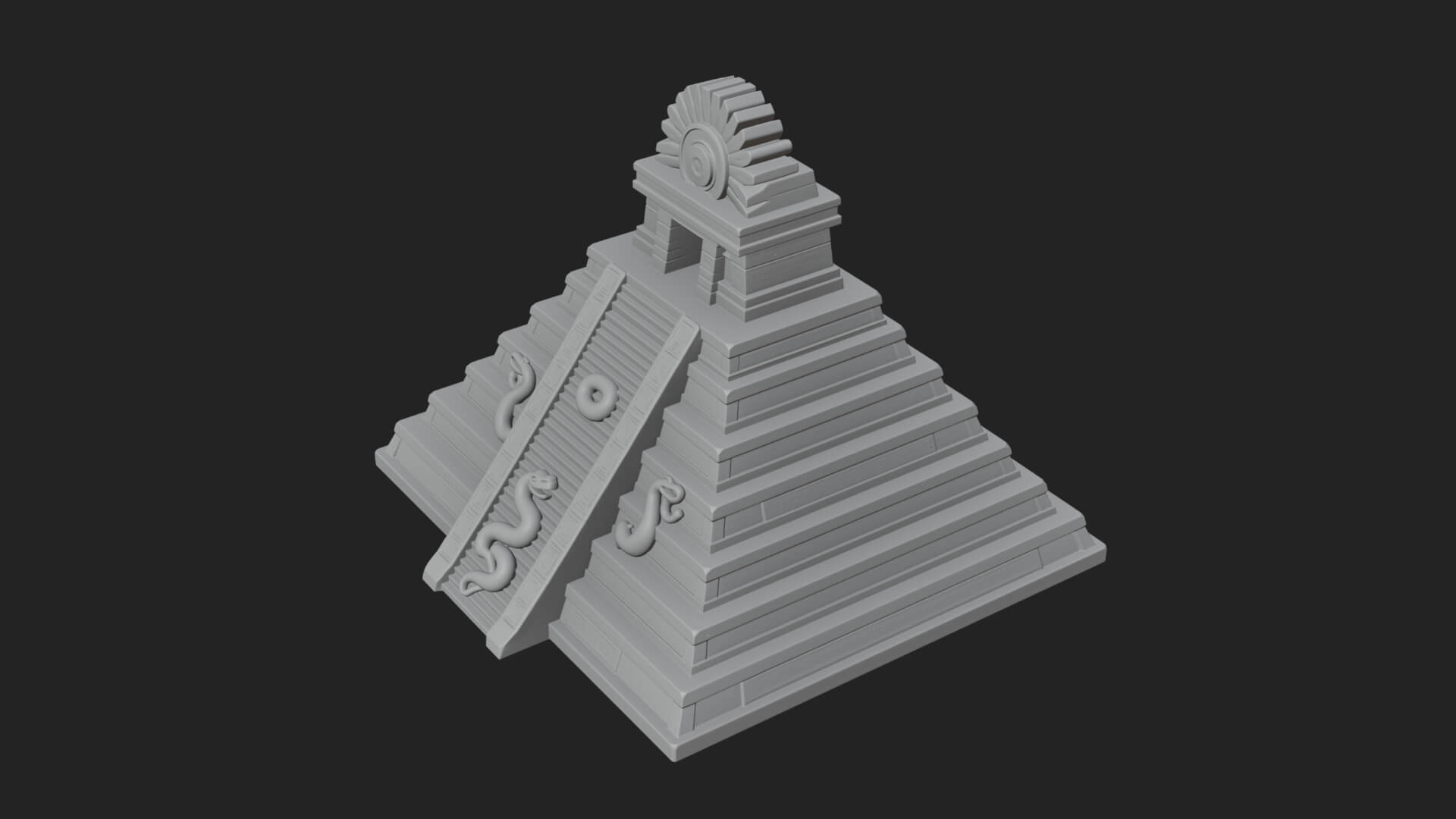 Step Pyramid Temple Design 19 3D Print Model 3D Model