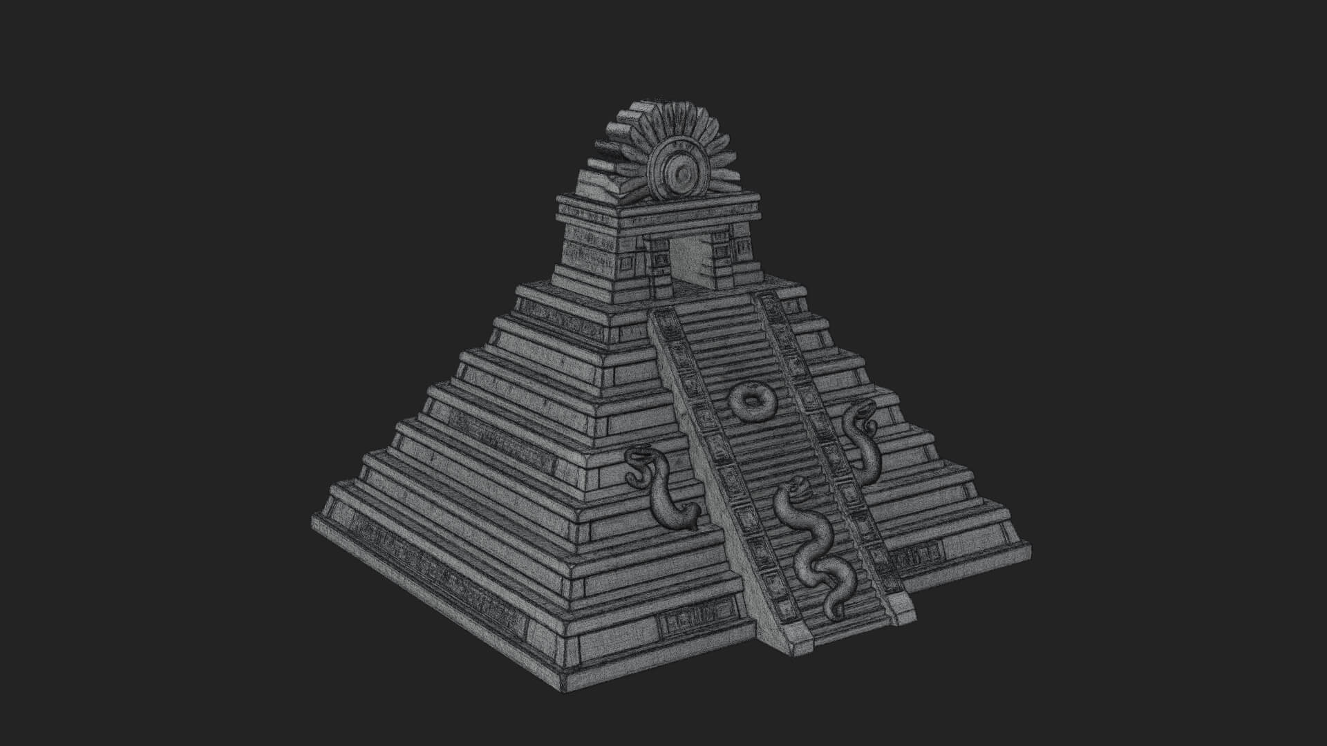 Step Pyramid Temple Design 19 3D Print Model 3D Model