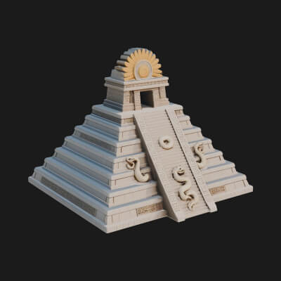 Step Pyramid Temple Design 19 3D Print Model