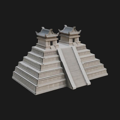Step Pyramid Temple Design 2 3D Print Model
